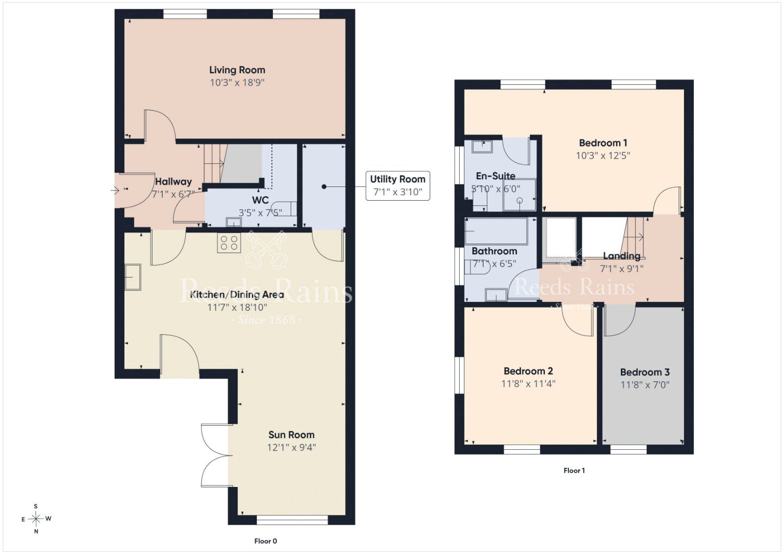 Floorplan of 3 bedroom Semi Detached House for sale, Sir Richard Wallace Drive, Lisburn, County Down, BT28
