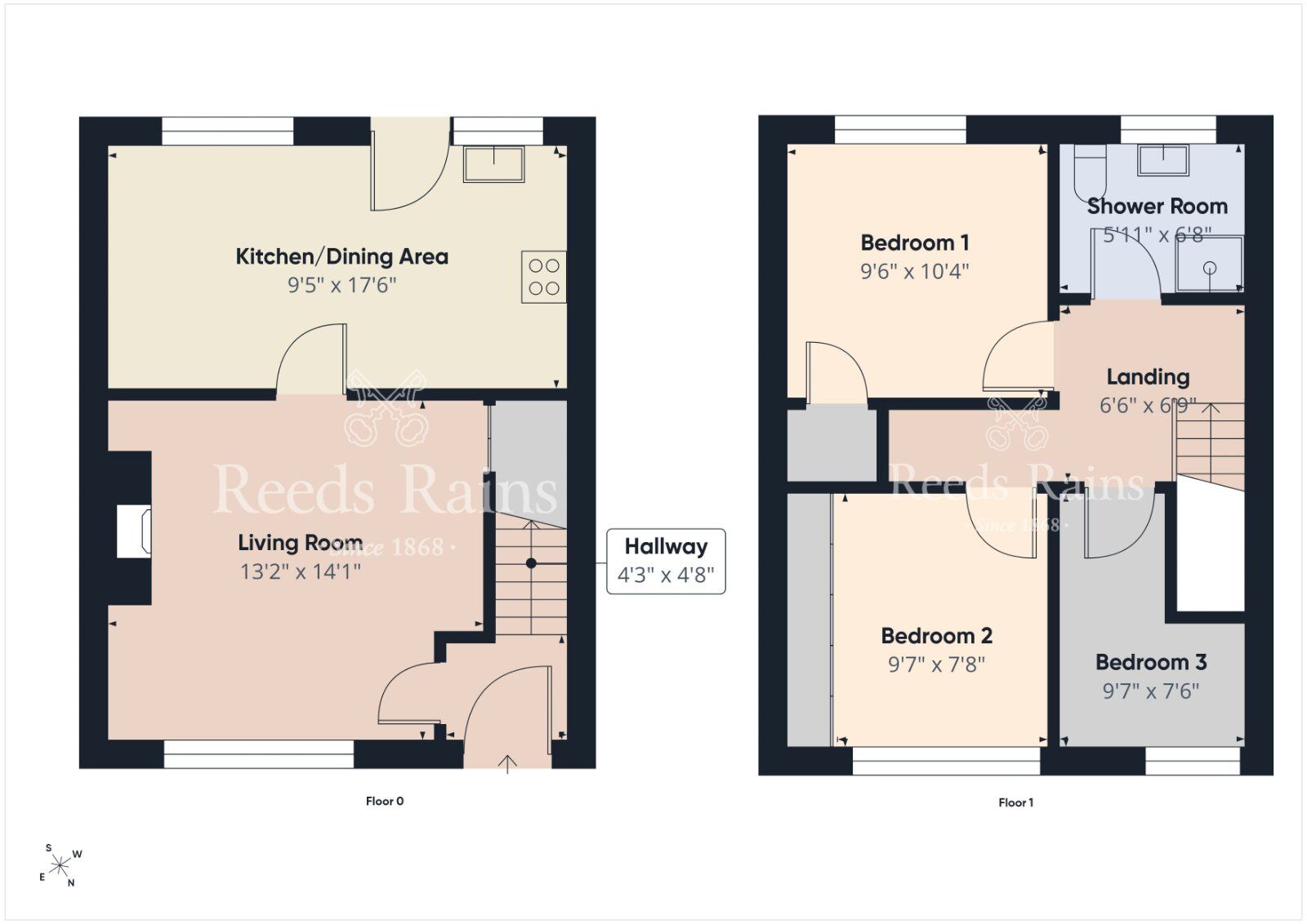 Floorplan of 3 bedroom Semi Detached House for sale, Edgewater, Lisburn, County Down, BT27