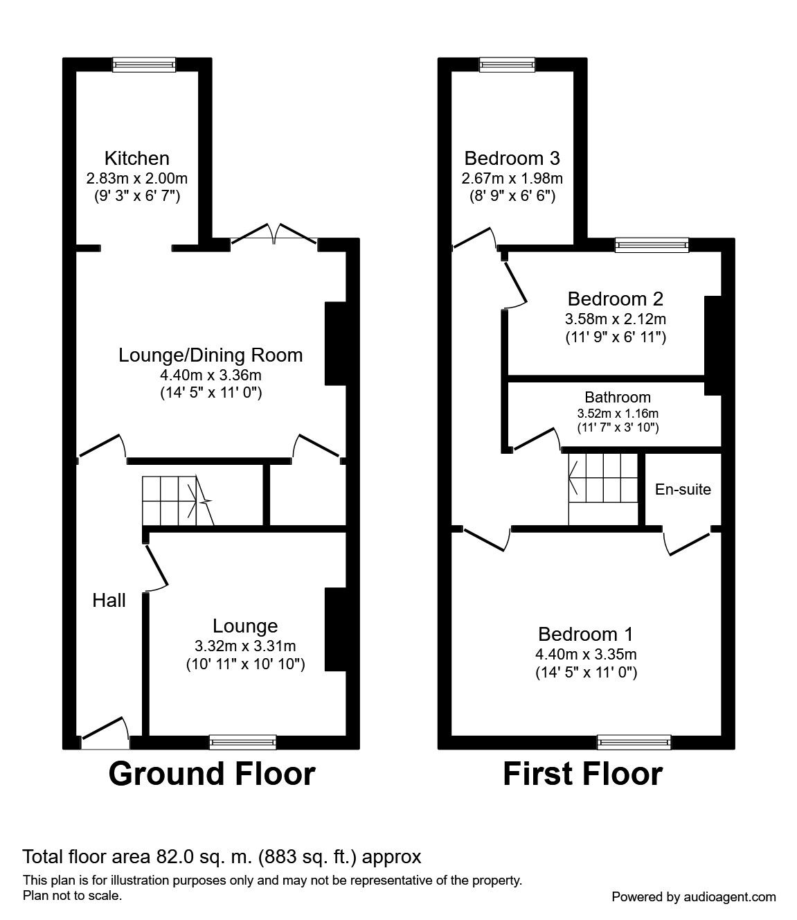 Floorplan of 3 bedroom End Terrace House to rent, Bridge Road, Mossley Hill, Liverpool, L18