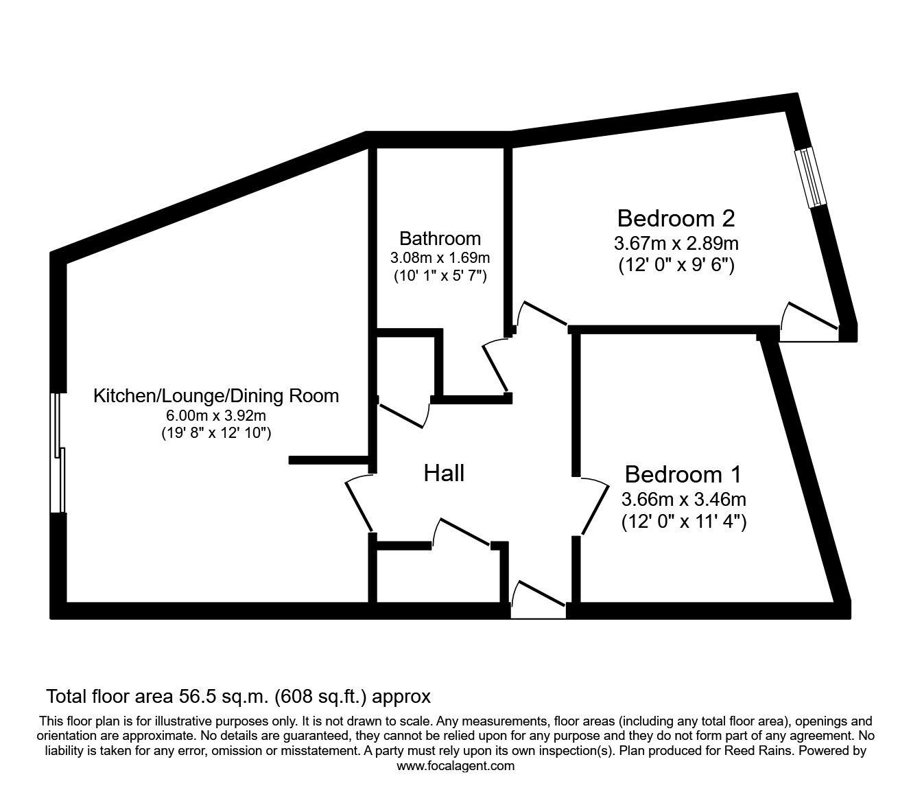 Floorplan of 2 bedroom  Flat to rent, Duke Street, Liverpool, L1