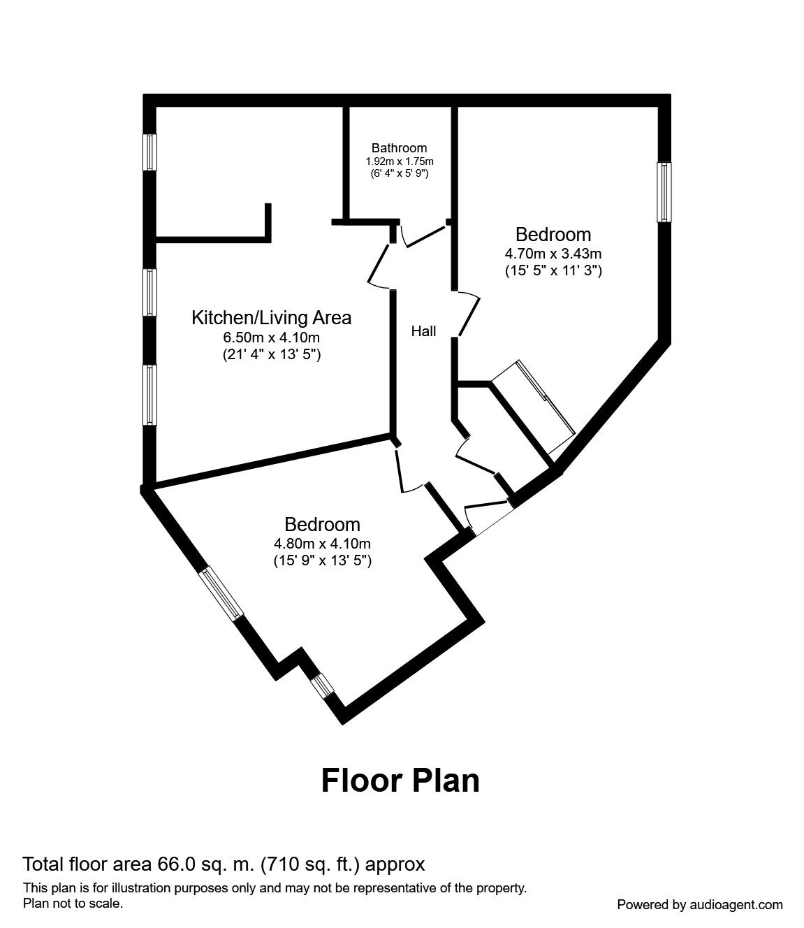Floorplan of 2 bedroom  Flat to rent, Ellerman Road, Liverpool, L3