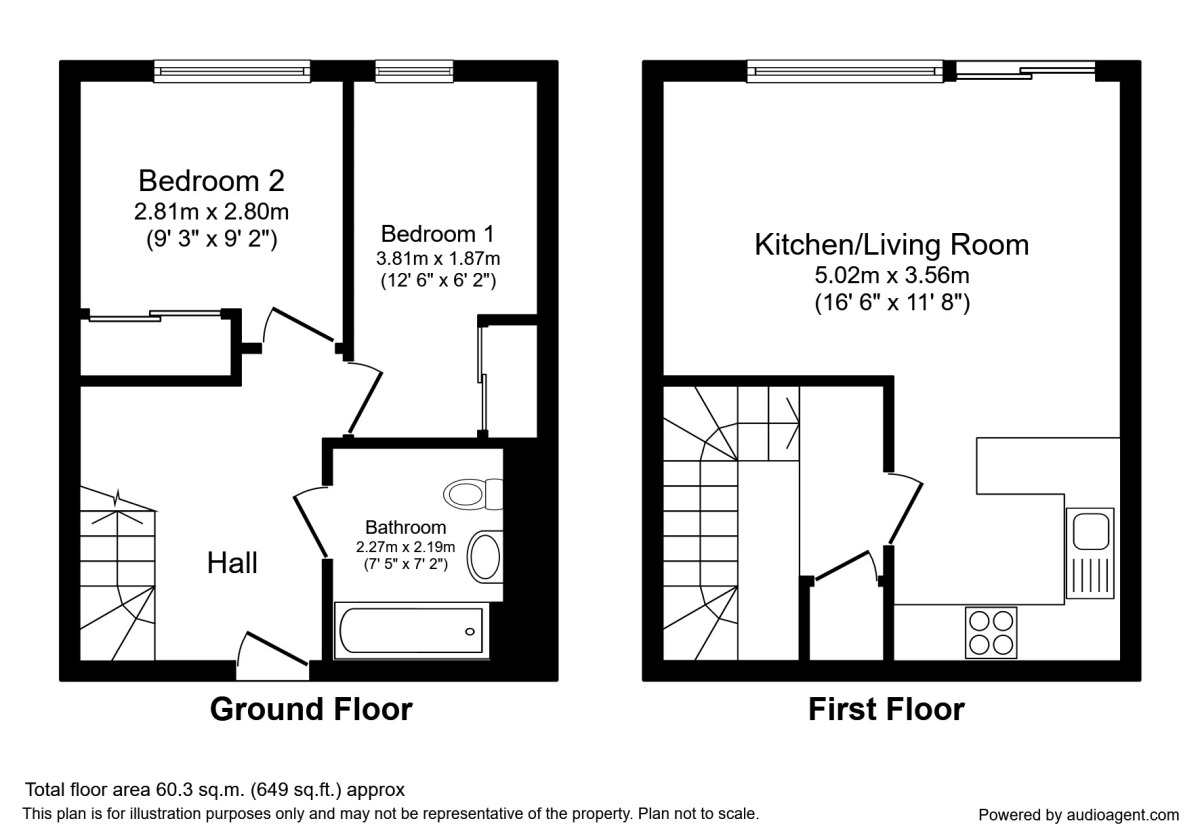 Floorplan of 2 bedroom  Flat to rent, Oldham Street, Liverpool, L1