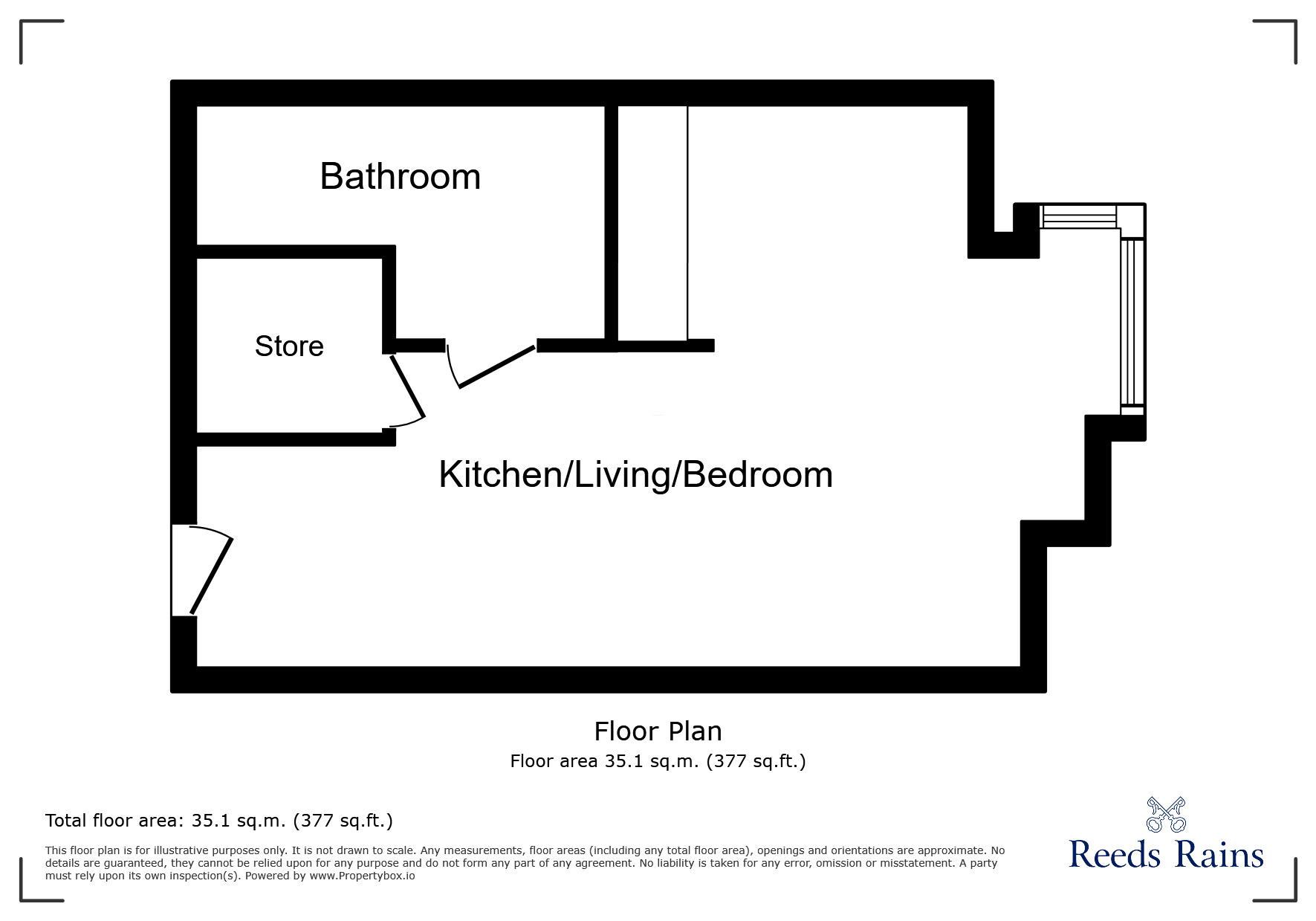 Floorplan of  Flat for sale, Plaza Boulevard, Liverpool, Merseyside, L8