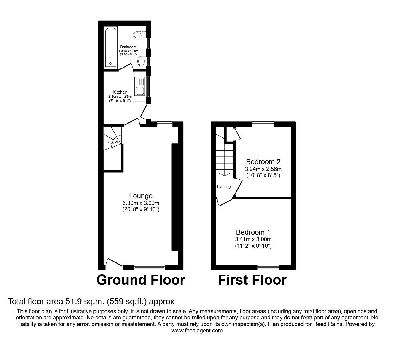 Floorplan of 2 bedroom Mid Terrace House to rent, Cambria Street, Liverpool, L6