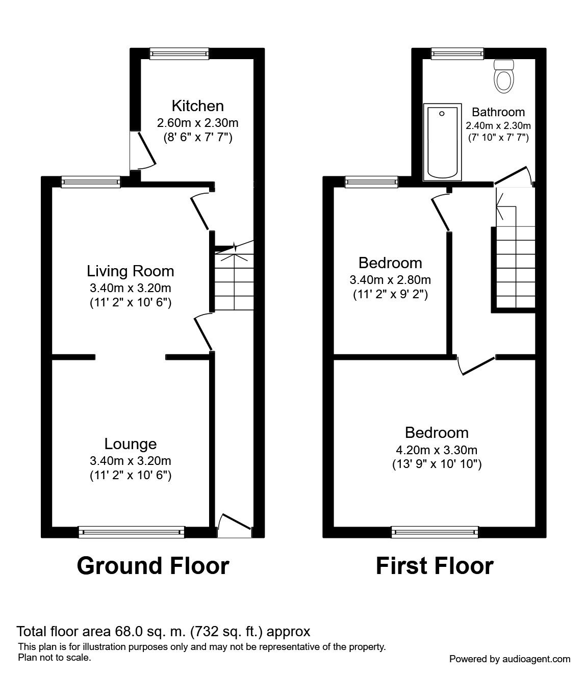 Floorplan of 2 bedroom Mid Terrace House to rent, Needham Road, Liverpool, L7