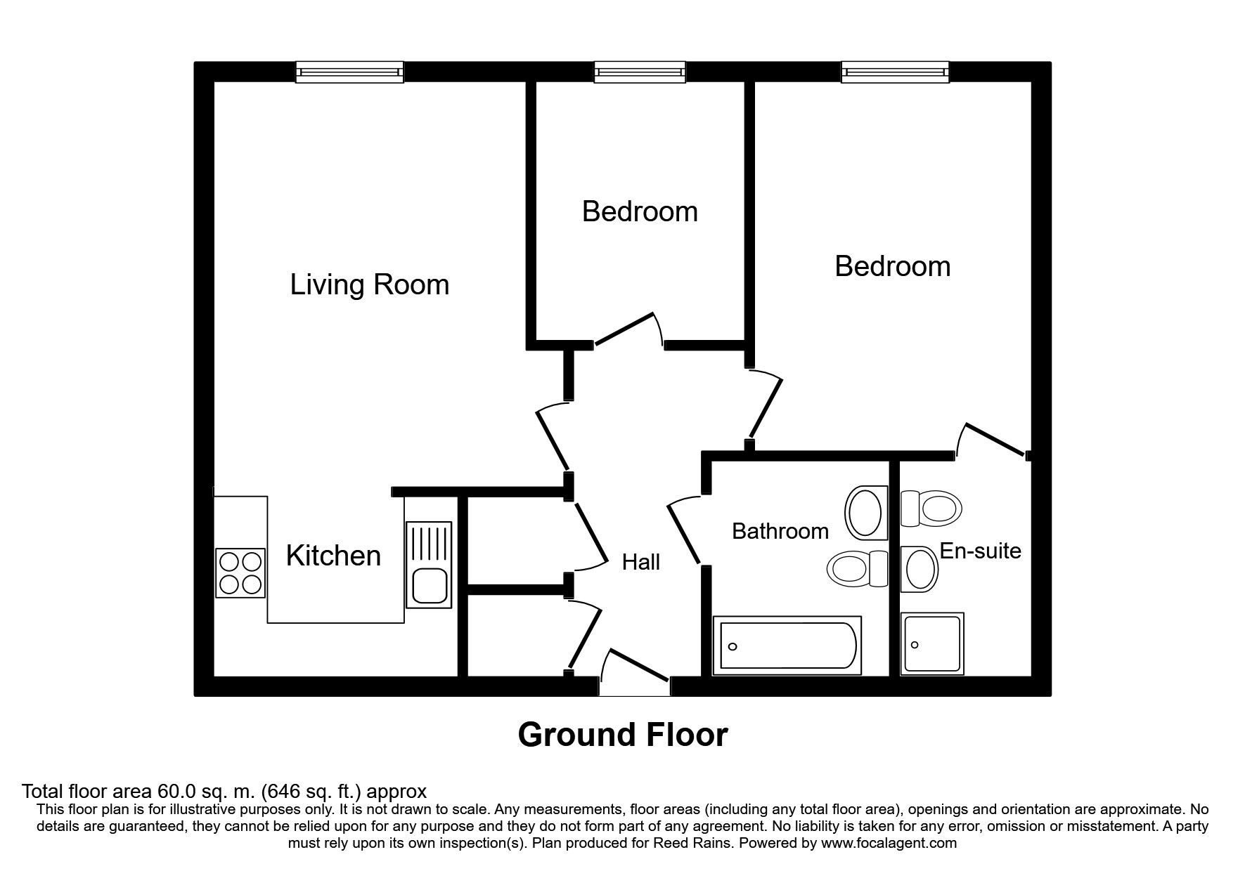 Floorplan of 2 bedroom  Flat for sale, Plaza Boulevard, Liverpool, Merseyside, L8