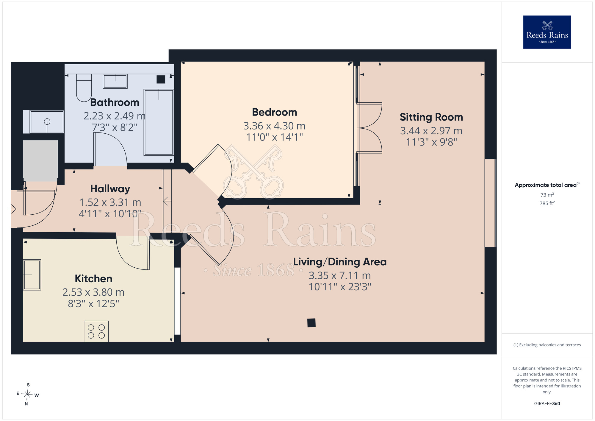 Floorplan of 1 bedroom Flat for sale, Albert Dock, Liverpool, Merseyside, L3