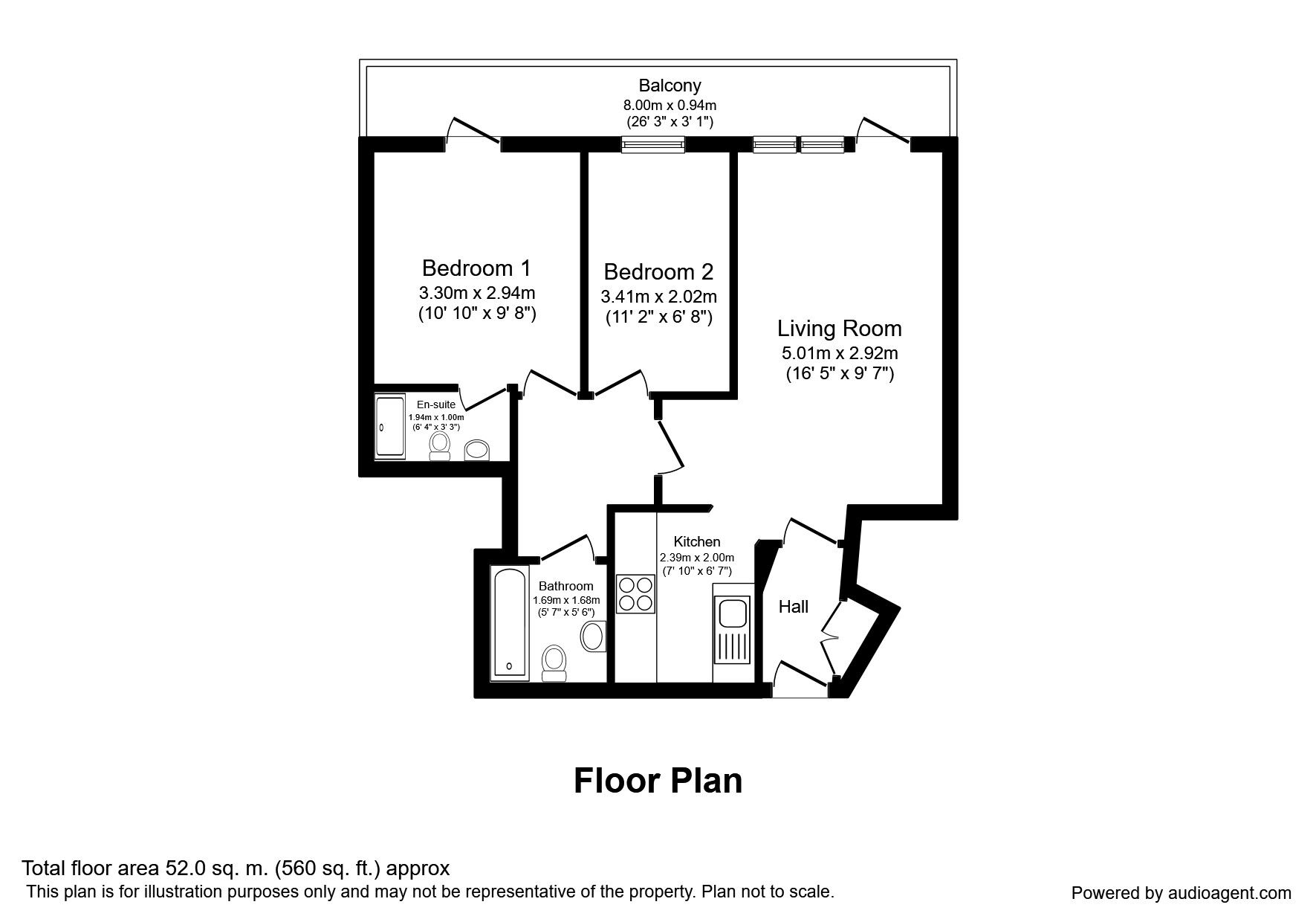 Floorplan of 2 bedroom Flat to rent, Royal Quay, Liverpool, L3