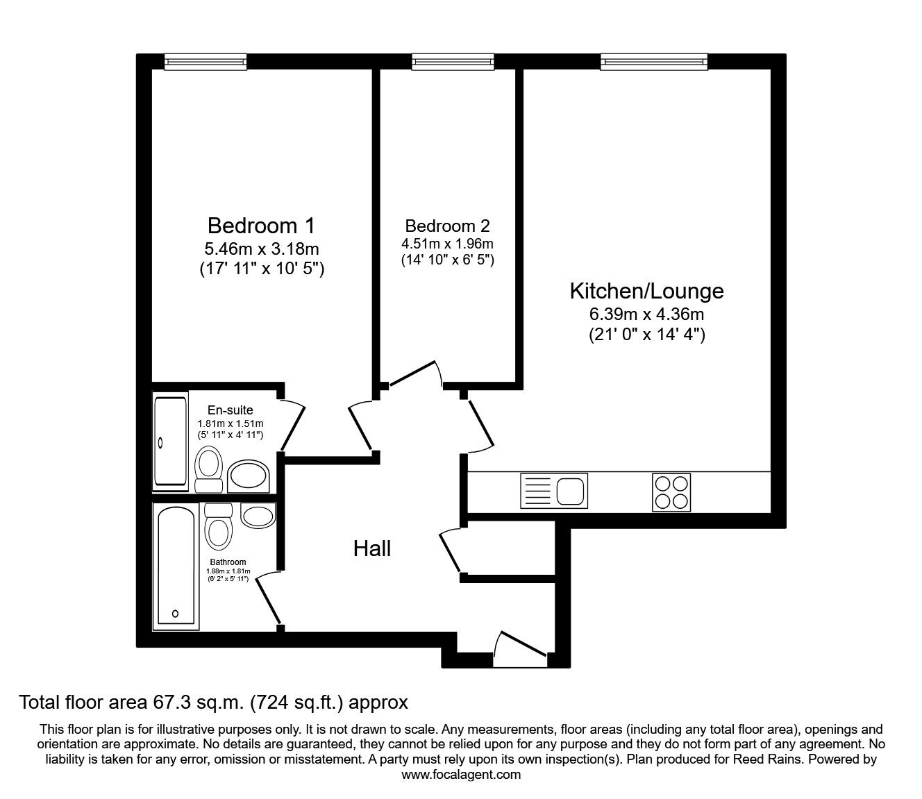 Floorplan of 2 bedroom  Flat to rent, Drury Lane, Liverpool, L2