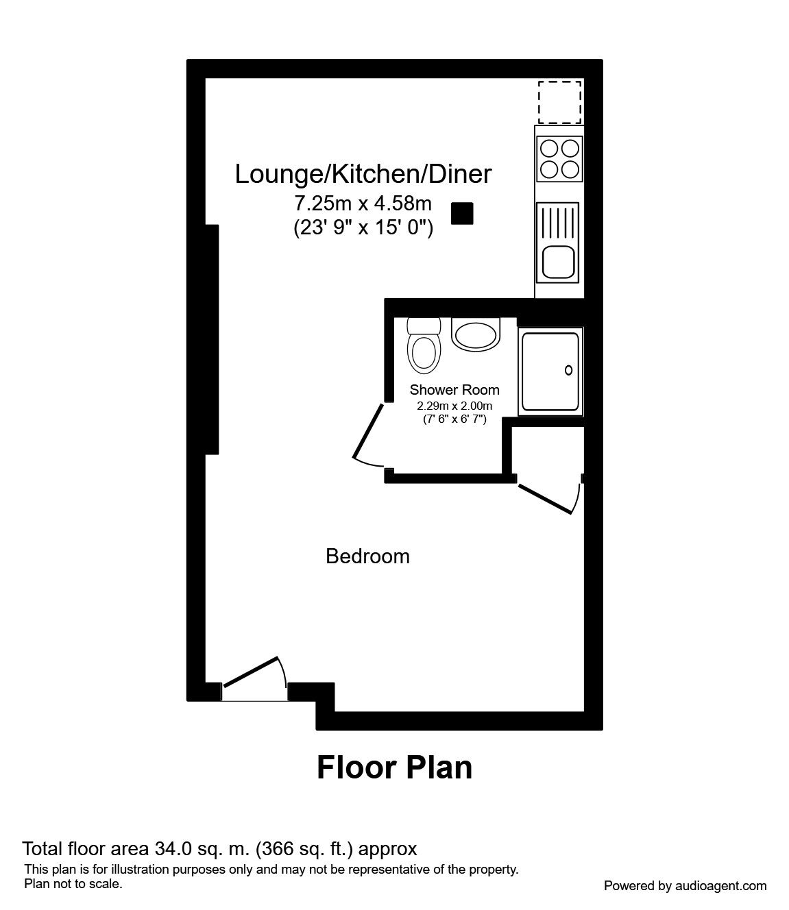 Floorplan of  Flat to rent, Leigh Street, Liverpool, Merseyside, L1