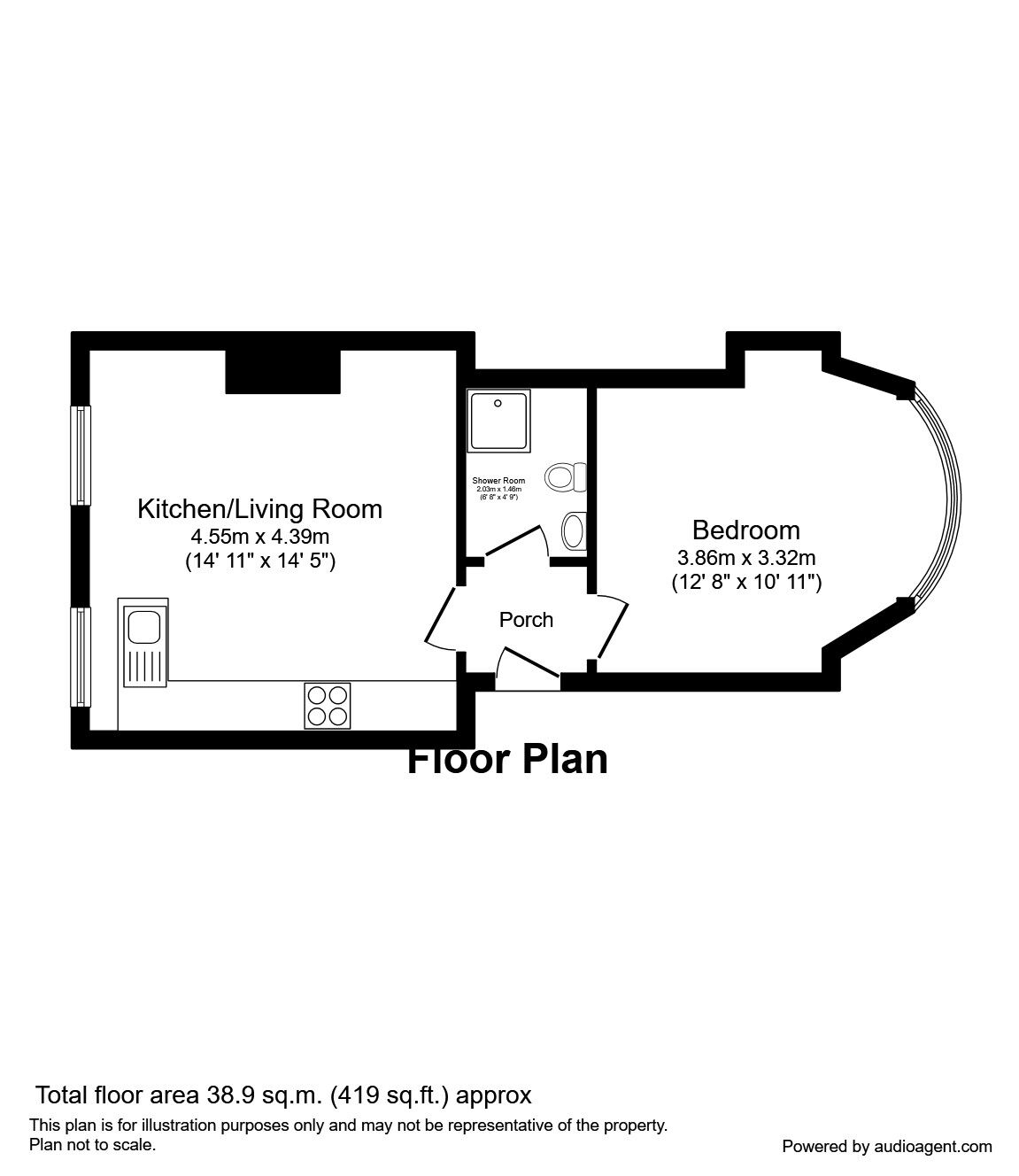 Floorplan of 1 bedroom Flat to rent, York Street, Liverpool, L1