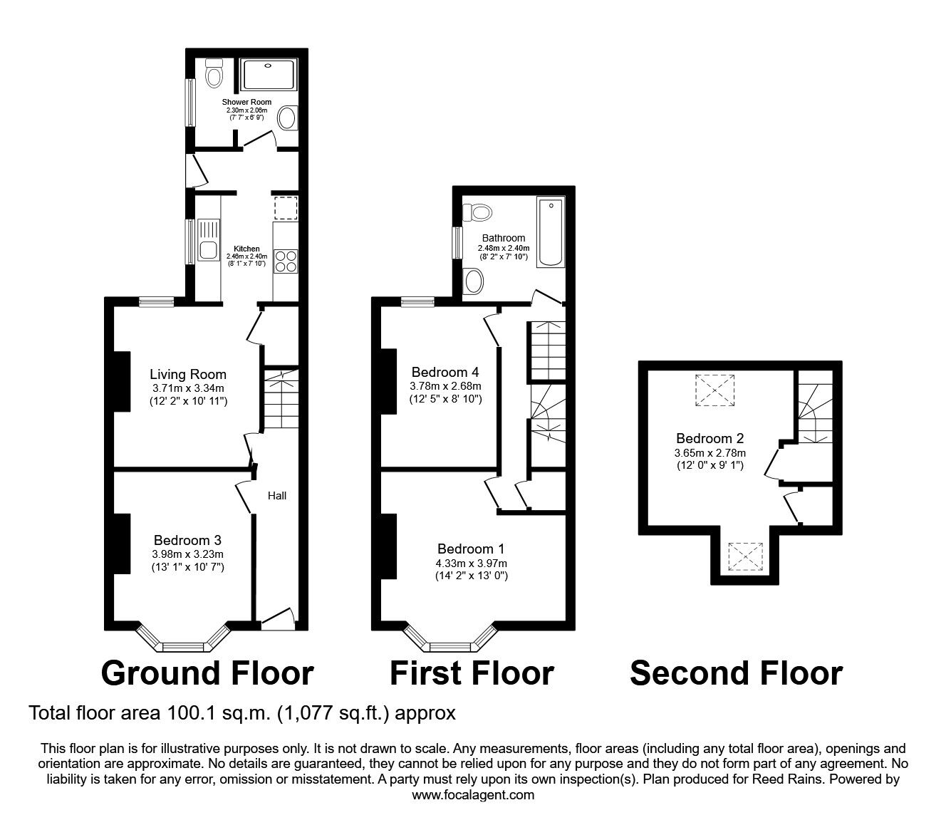 Floorplan of 4 bedroom End Terrace House to rent, Redgrave Street, Liverpool, L7