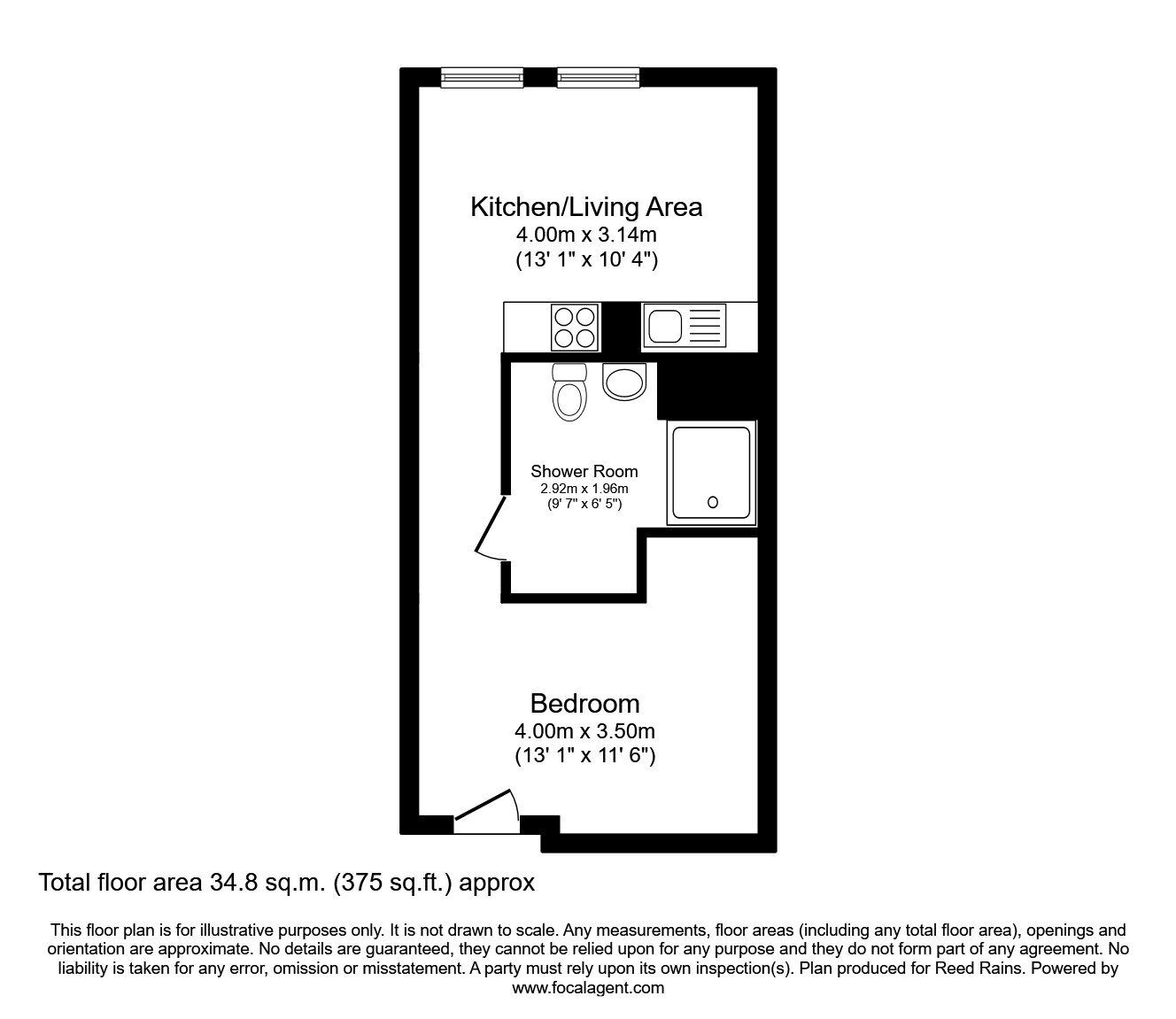 Floorplan of  Flat to rent, Leigh Street, Liverpool, Merseyside, L1