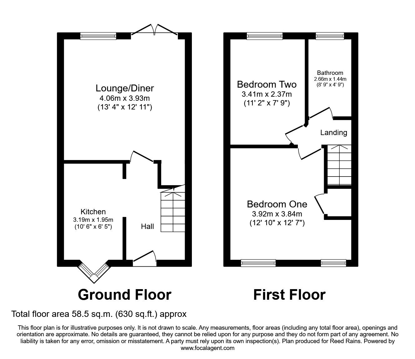 Floorplan of 2 bedroom  House to rent, Snowdon Lane, Liverpool, Merseyside, L5