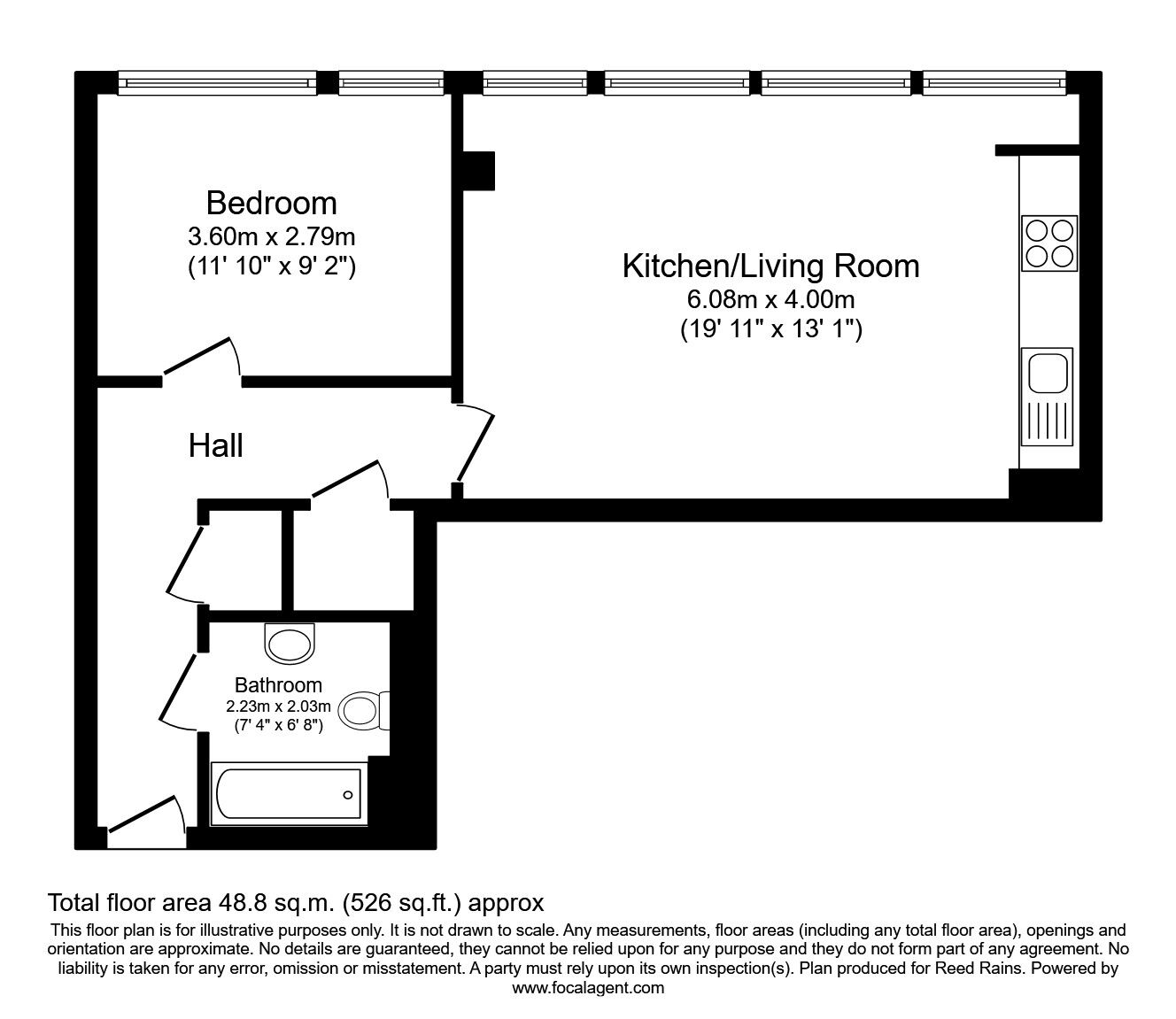 Floorplan of 1 bedroom Flat to rent, Strand Street, Liverpool, Merseyside, L1