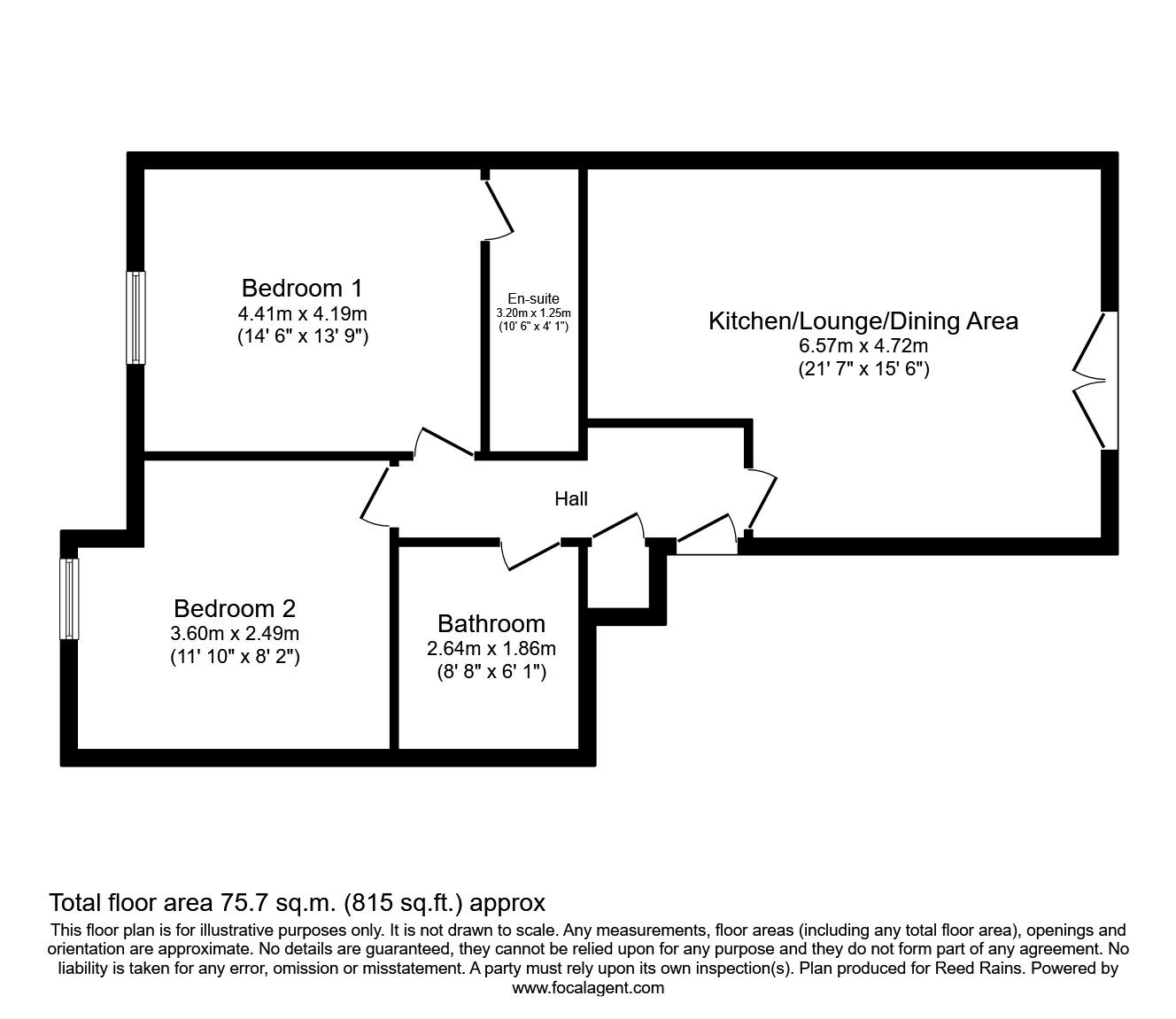 Floorplan of 2 bedroom Flat to rent, Argyle Street, Liverpool, Merseyside, L1
