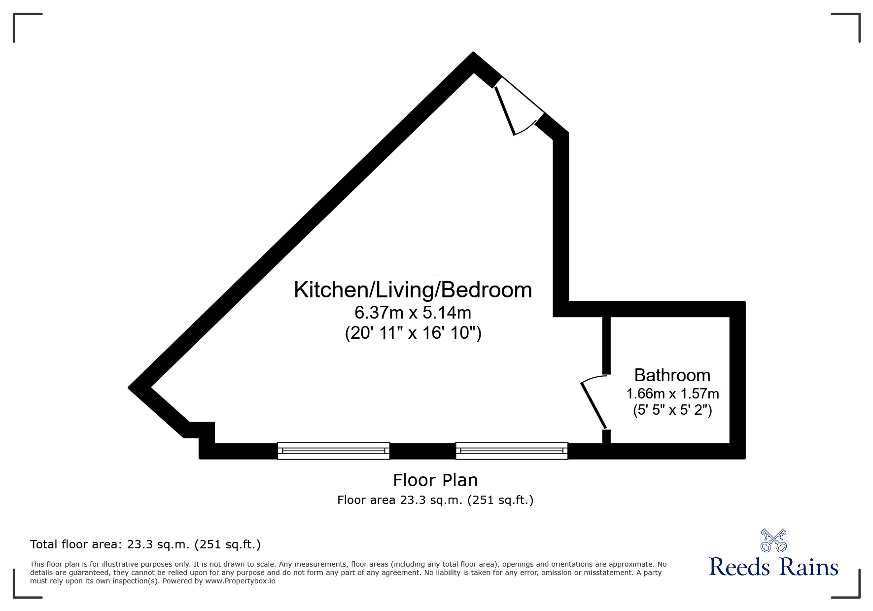 Floorplan of  Flat for sale, Leigh Street, Liverpool, Merseyside, L1