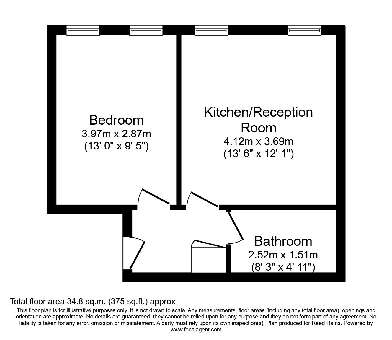 Floorplan of 1 bedroom Flat to rent, Hardman Street, Liverpool, L1