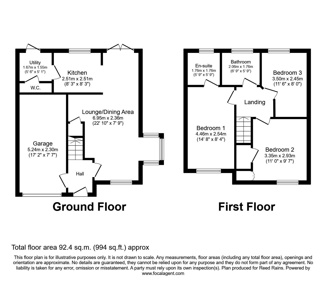 Floorplan of 3 bedroom House to rent, Leeming Grove, Garston, Merseyside, L19