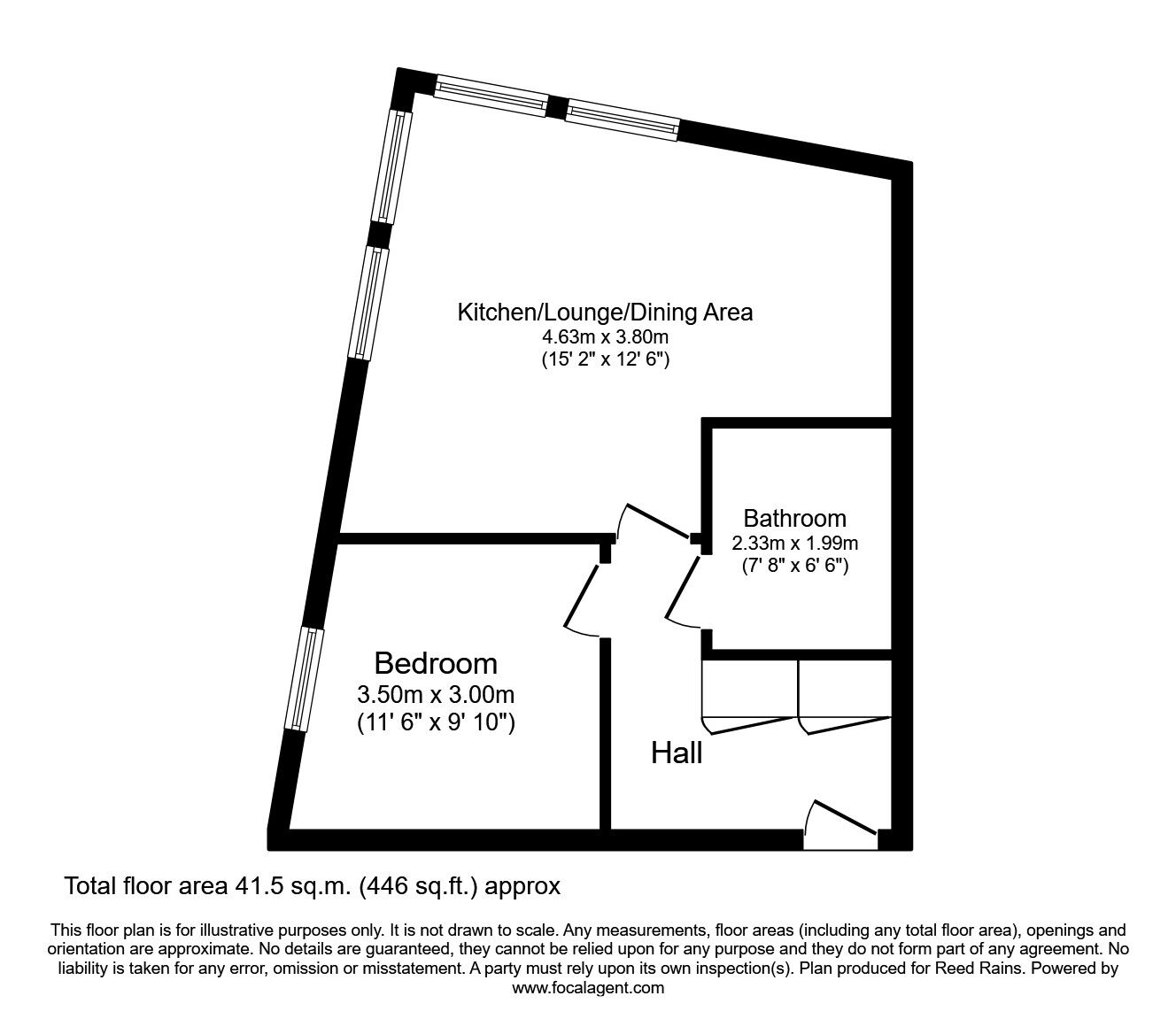 Floorplan of 1 bedroom  Flat to rent, Plaza Boulevard, Liverpool, Merseyside, L8