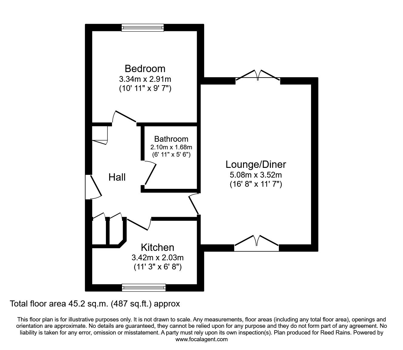 Floorplan of 1 bedroom  Flat to rent, Mariners Wharf, Liverpool, Merseyside, L3