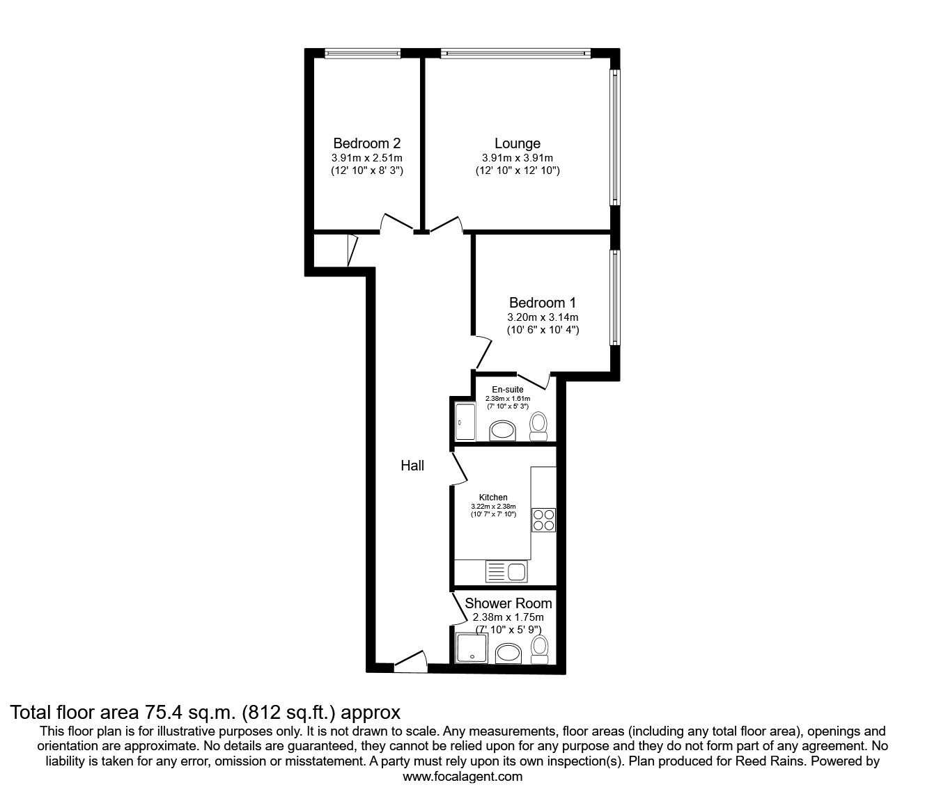 Floorplan of 2 bedroom  Flat to rent, Rumford Street, Liverpool, Merseyside, L2