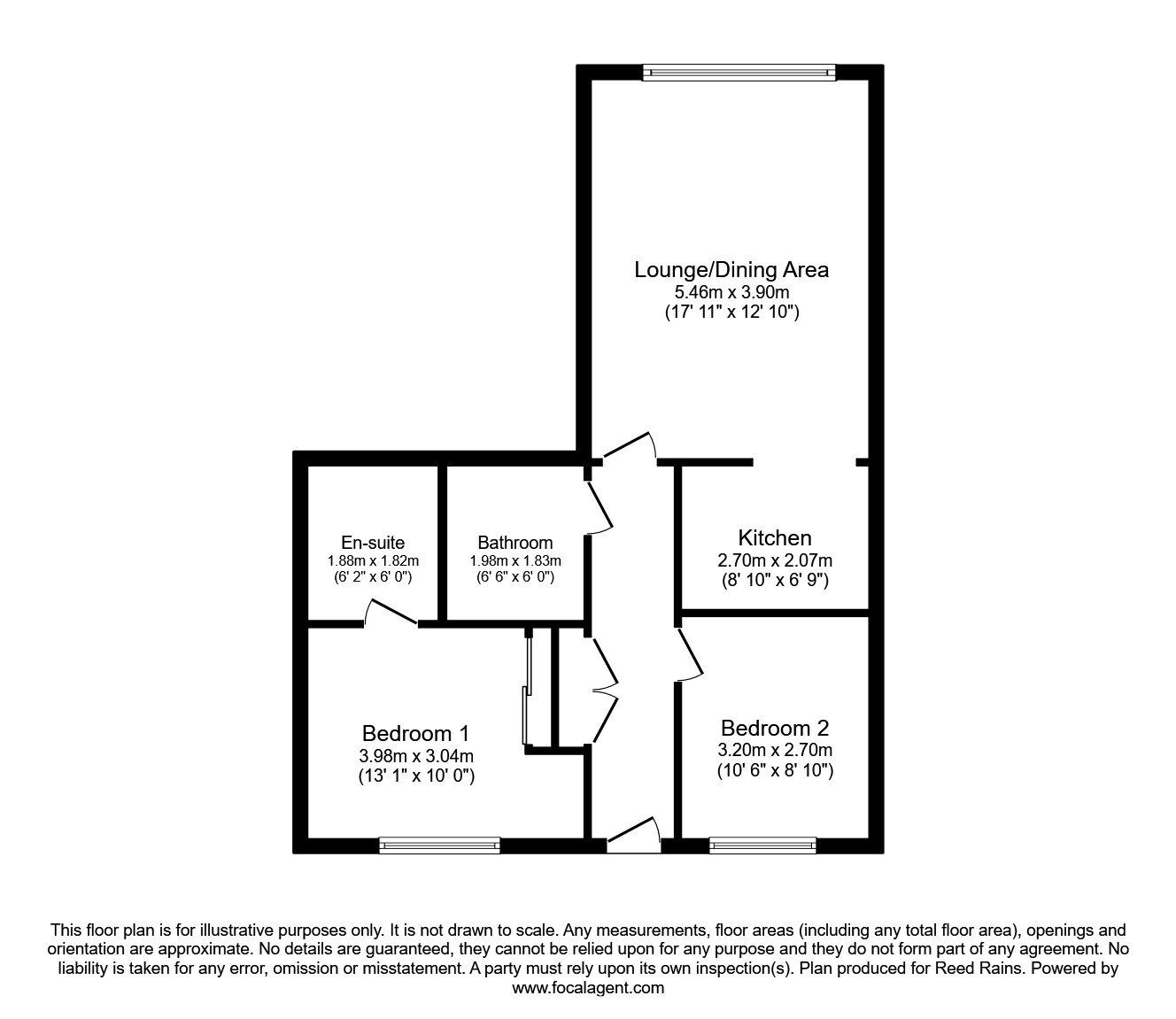 Floorplan of 2 bedroom Flat to rent, Mann Island, Liverpool, Merseyside, L3