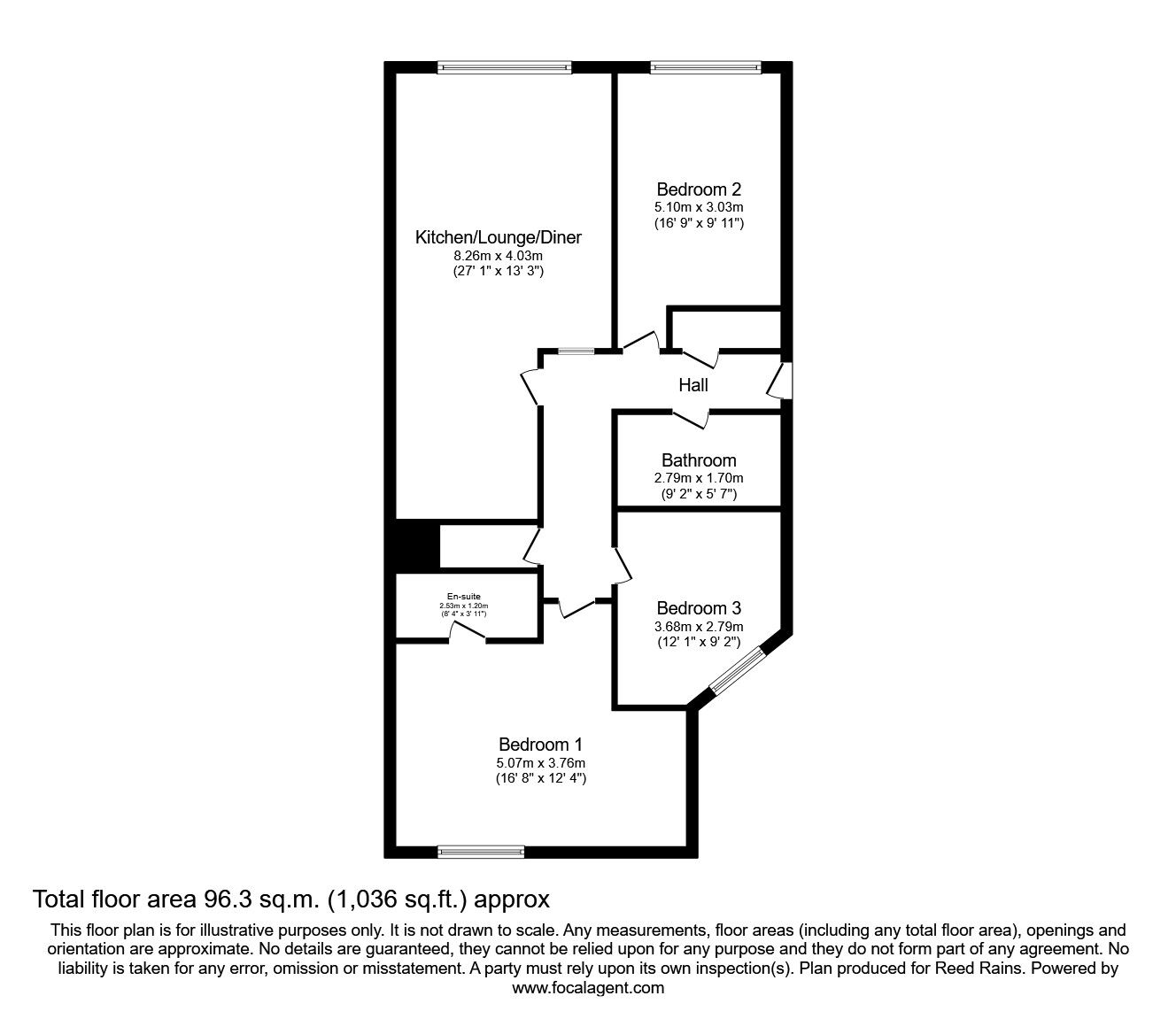 Floorplan of 3 bedroom  Flat to rent, Sir Thomas Street, Liverpool, Merseyside, L1