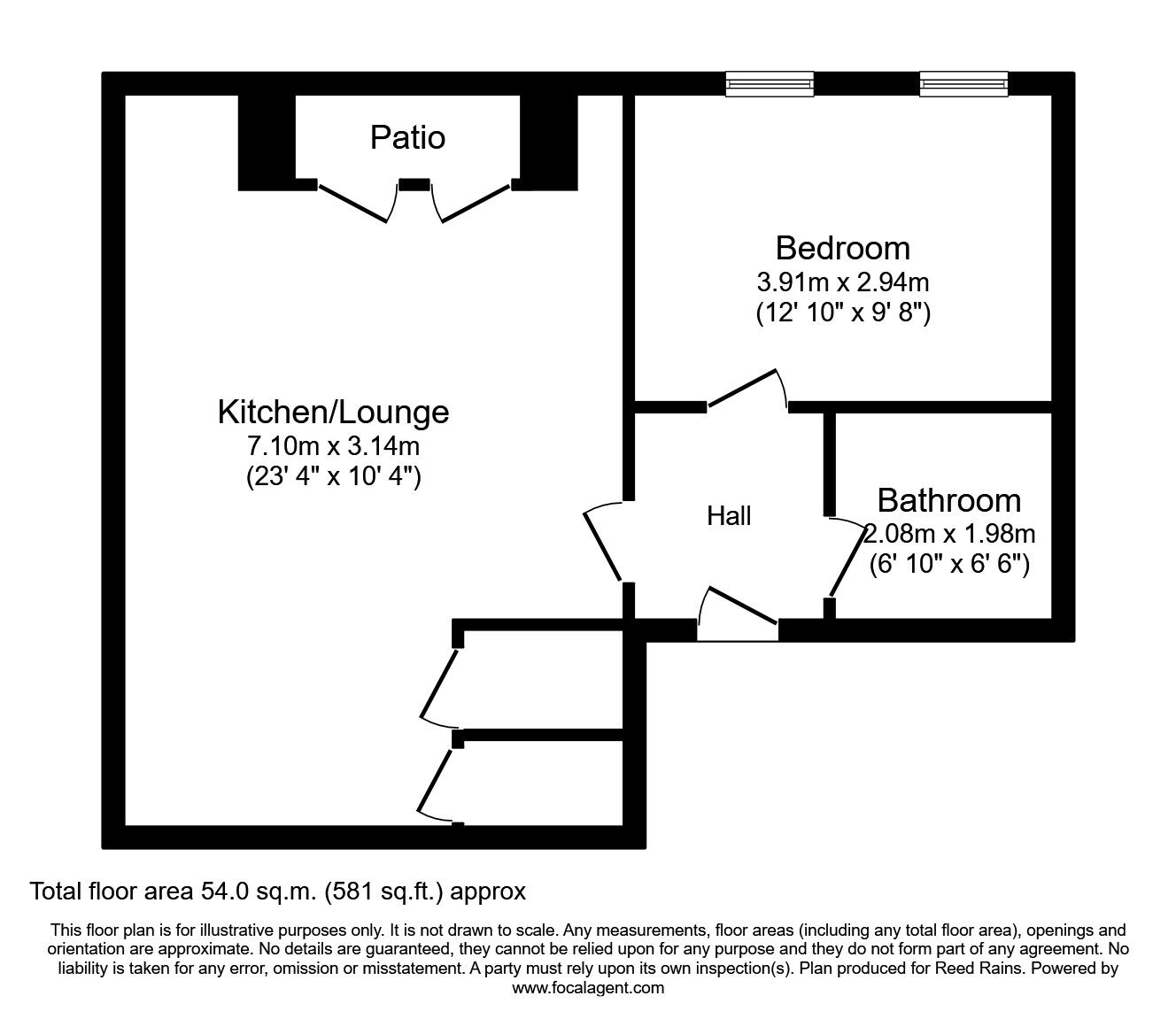 Floorplan of 1 bedroom Flat to rent, Henry Street, Liverpool, Merseyside, L1