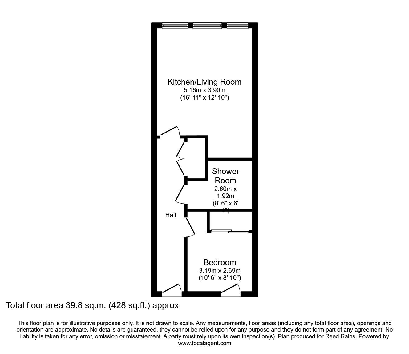 Floorplan of 1 bedroom  Flat for sale, Mann Island, Liverpool, Merseyside, L3
