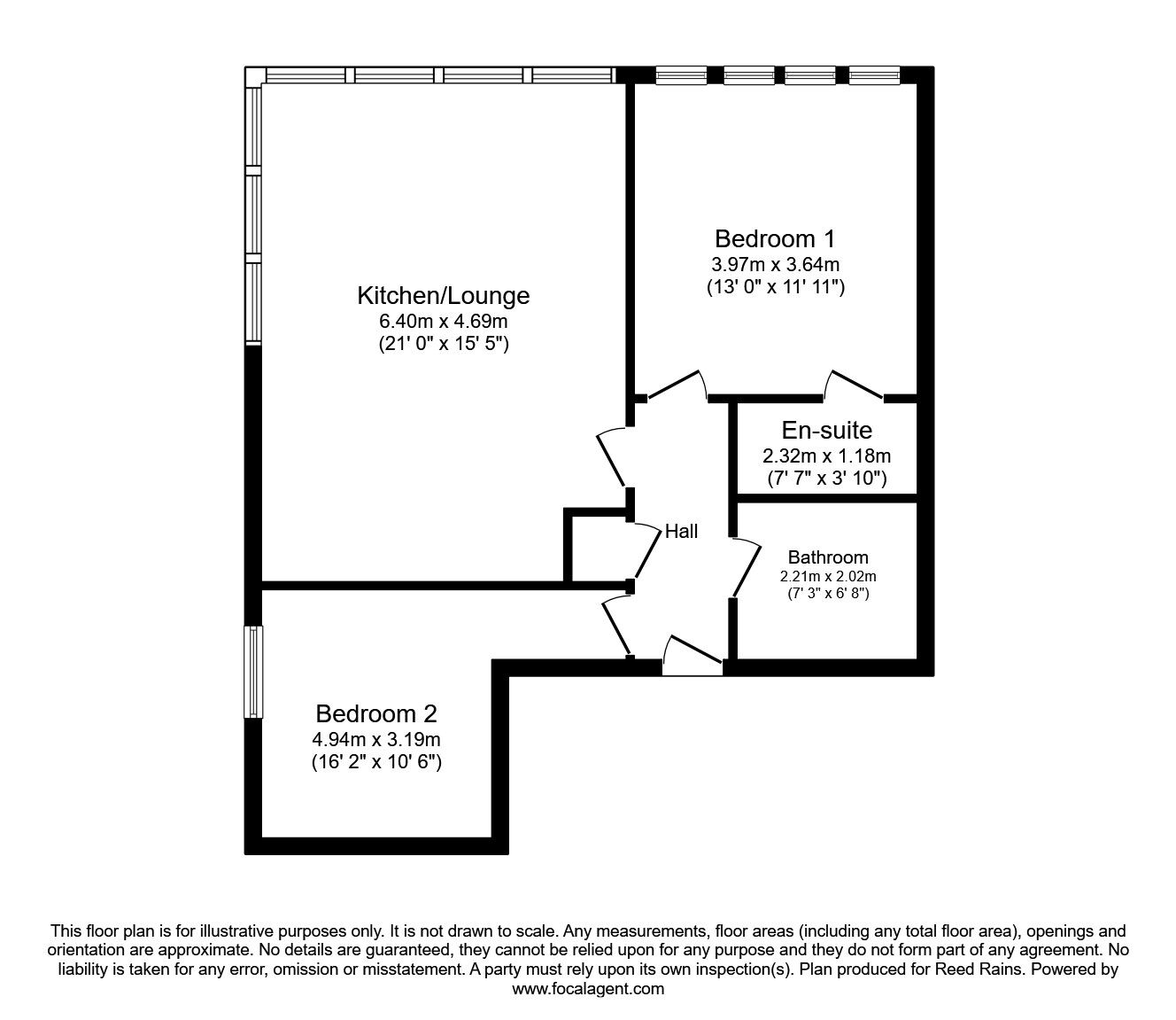 Floorplan of 2 bedroom  Flat to rent, Kenyons Steps, Liverpool, Merseyside, L1