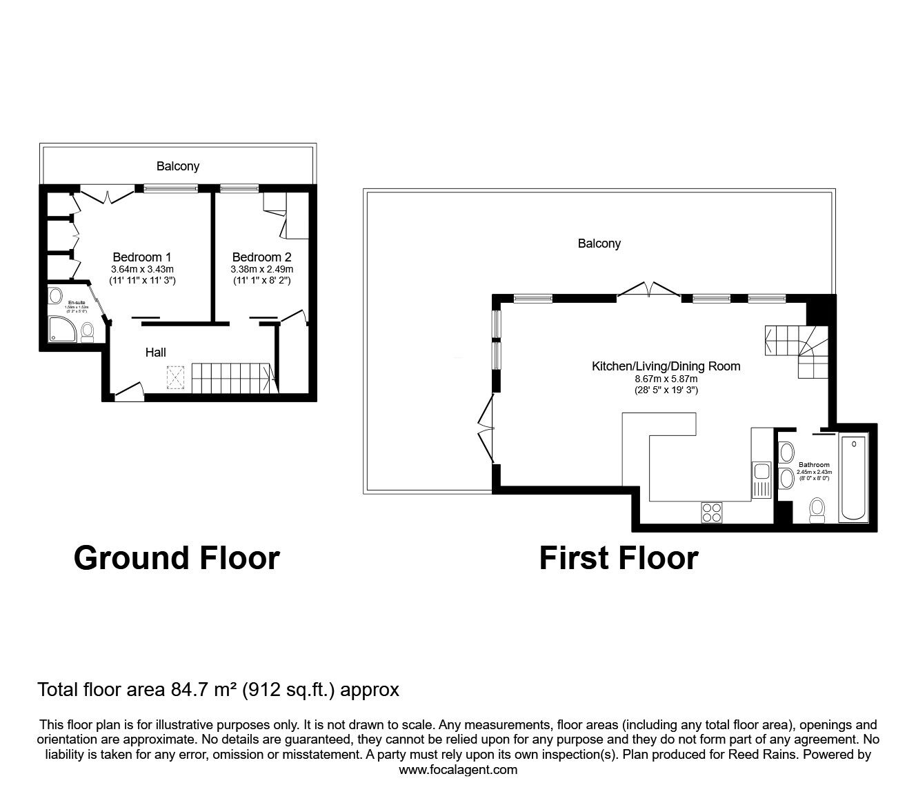 Floorplan of 2 bedroom  Flat for sale, Madison Square, Liverpool, Merseyside, L1