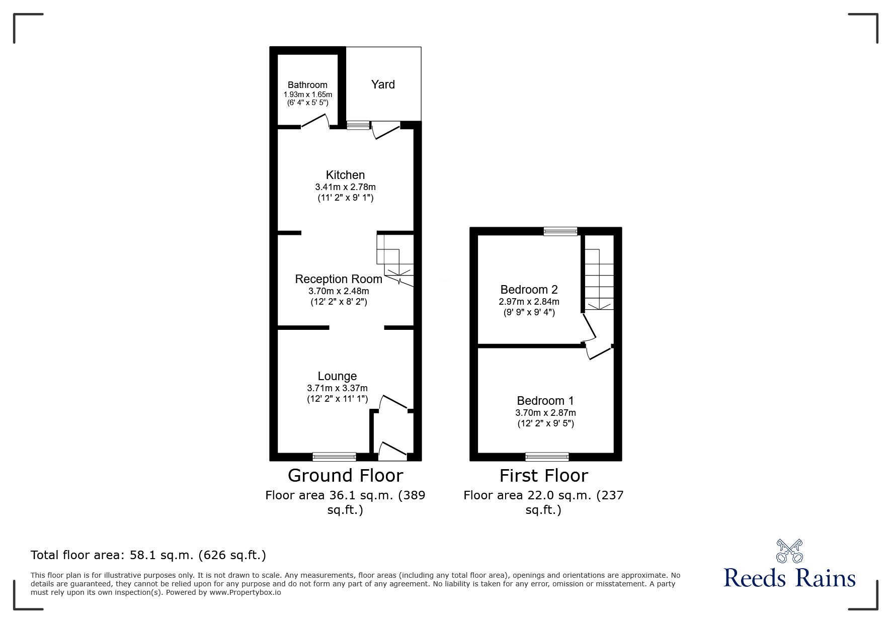 Floorplan of 2 bedroom Mid Terrace House to rent, Holmes Street, Liverpool, Merseyside, L8