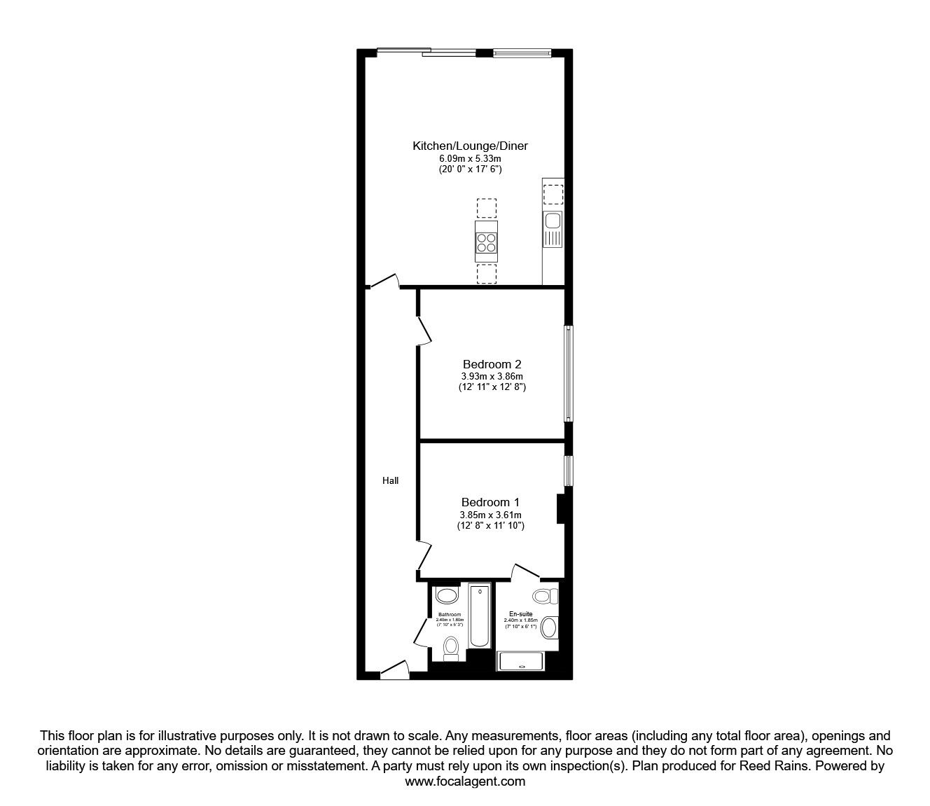Floorplan of 2 bedroom  Flat to rent, Water Street, Liverpool, Merseyside, L3