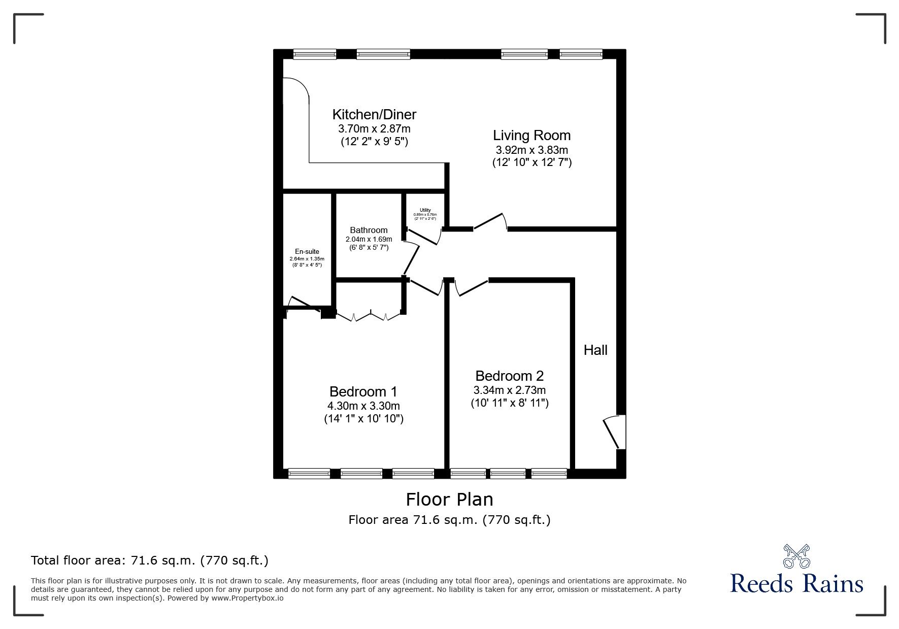 Floorplan of 2 bedroom  Flat for sale, Crosshall Street, Liverpool, Merseyside, L1
