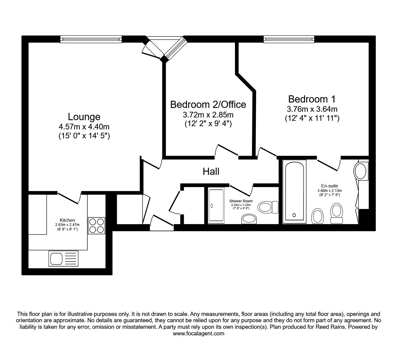 Floorplan of 2 bedroom  Flat for sale, The Colonnades, Albert Dock, Merseyside, L3