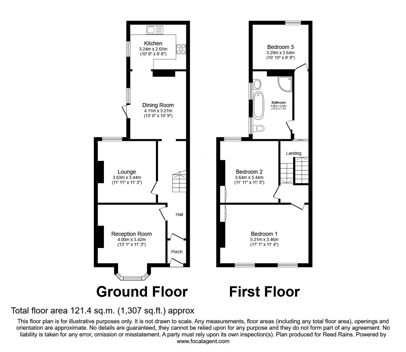Floorplan of 3 bedroom Mid Terrace House for sale, Moscow Drive, Liverpool, Merseyside, L13