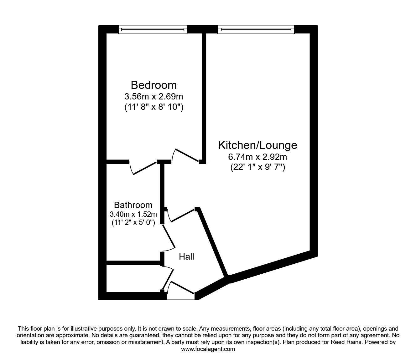Floorplan of 1 bedroom  Flat for sale, Hatton Garden, Liverpool, Merseyside, L3