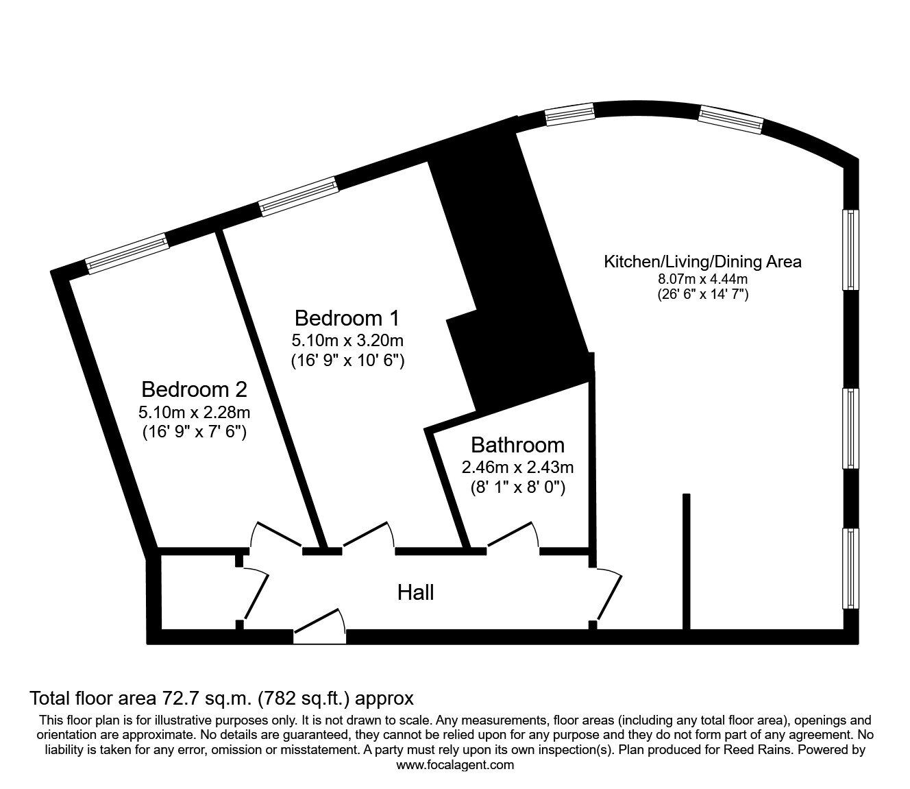 Floorplan of 2 bedroom  Flat to rent, North John Street, Liverpool, Merseyside, L2