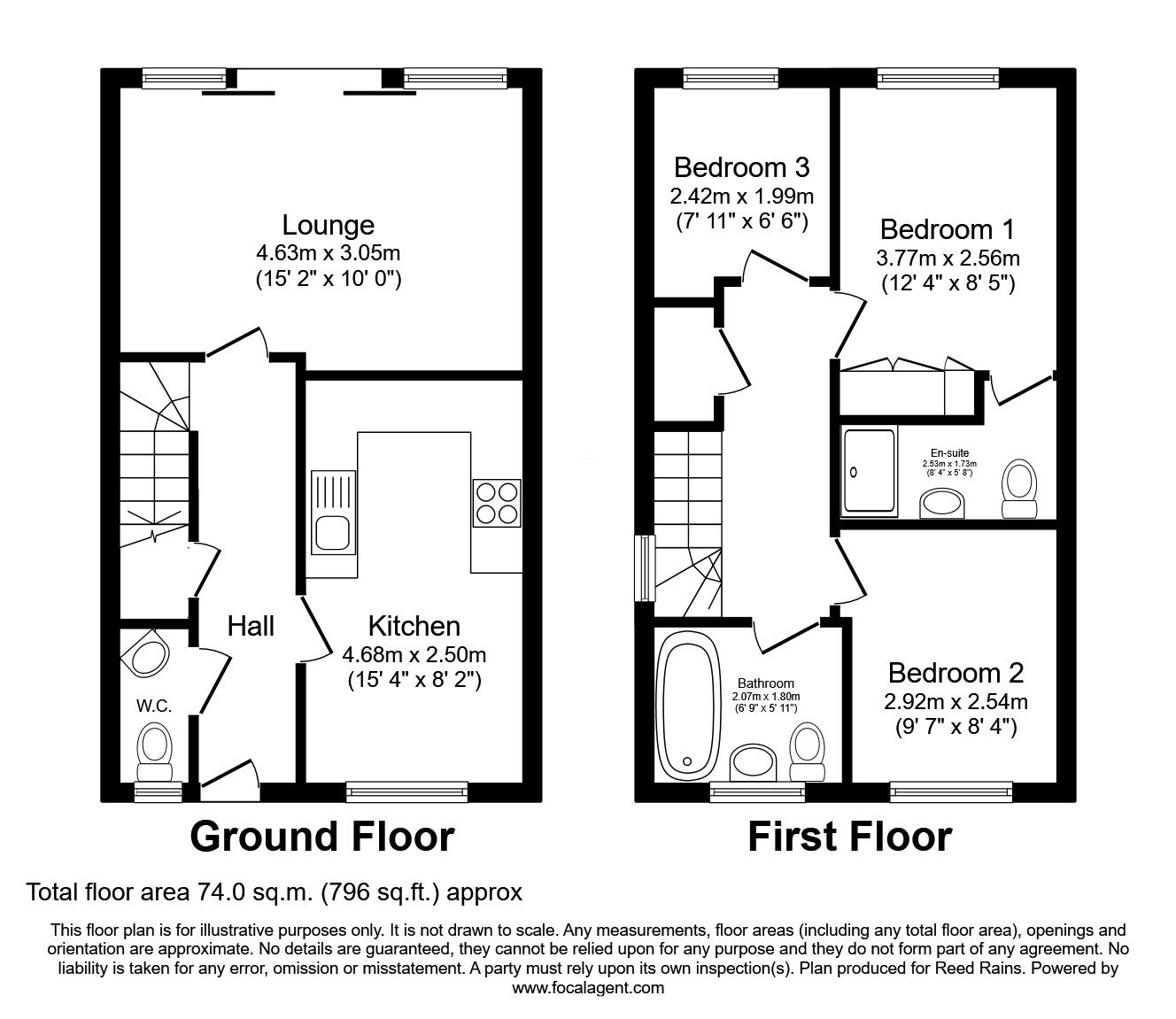 Floorplan of 3 bedroom Semi Detached House for sale, Berrydale Road, Liverpool, Merseyside, L14