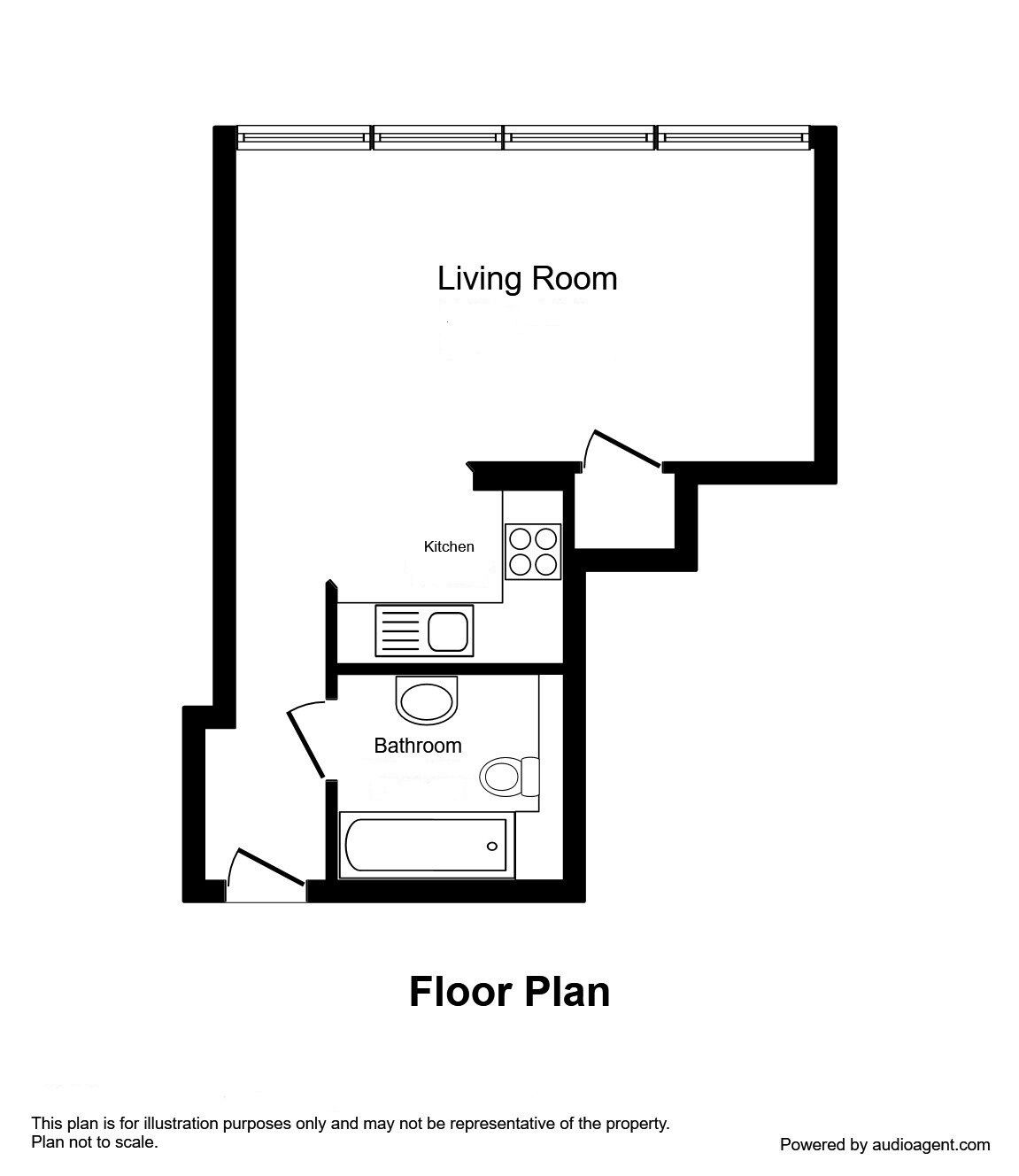 Floorplan of  Flat for sale, Strand Street, Liverpool, Merseyside, L1