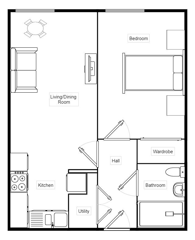 Floorplan of 1 bedroom  Flat for sale, Jesse Hartley Way, Liverpool, Merseyside, L3