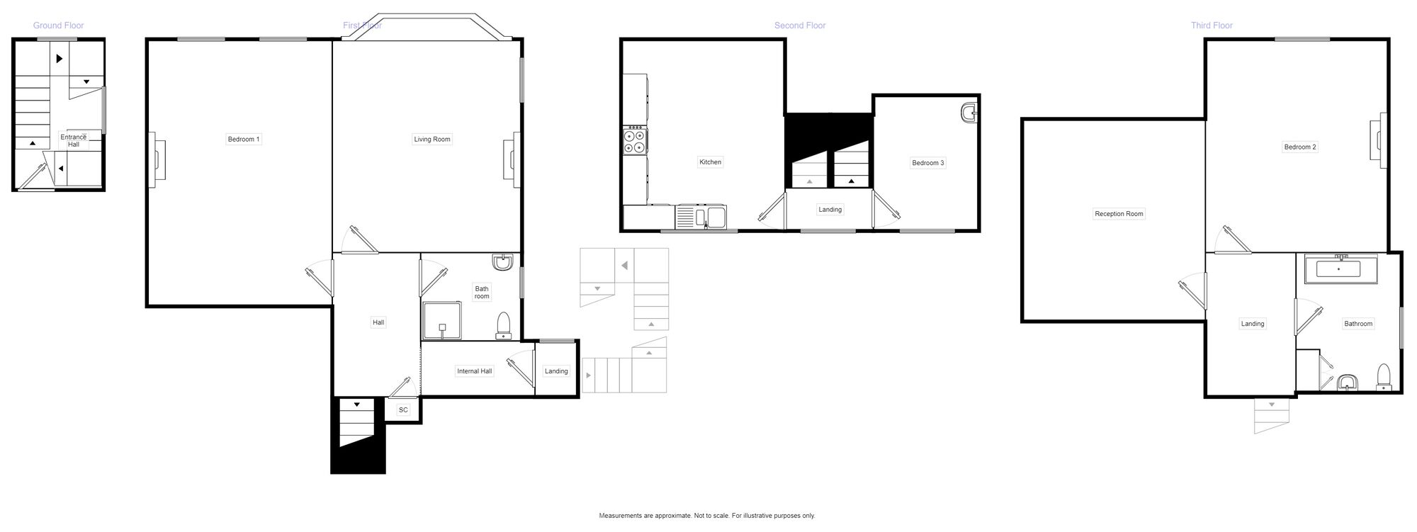 Floorplan of 3 bedroom  Flat for sale, Judges Drive, Liverpool, Merseyside, L6