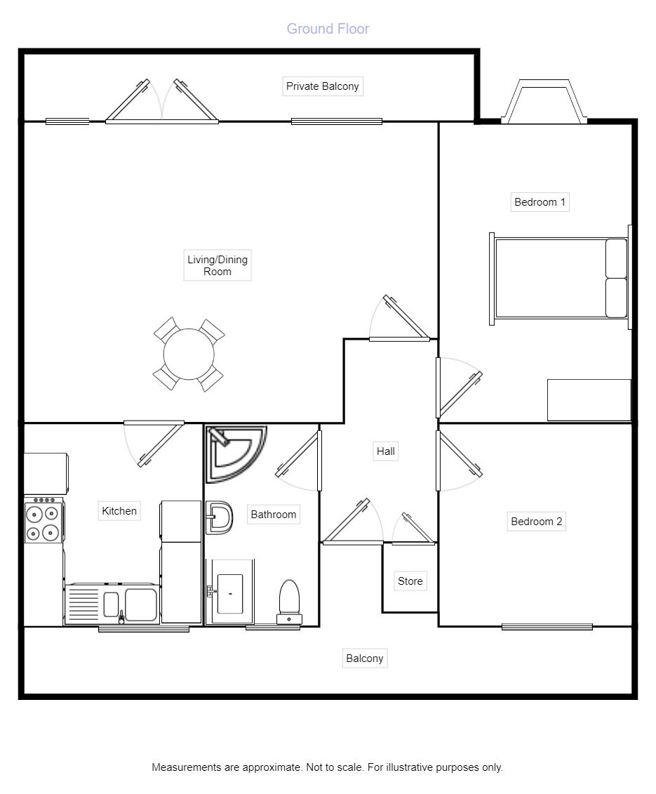 Floorplan of 2 bedroom  Flat for sale, Minster Court, Liverpool, Merseyside, L7