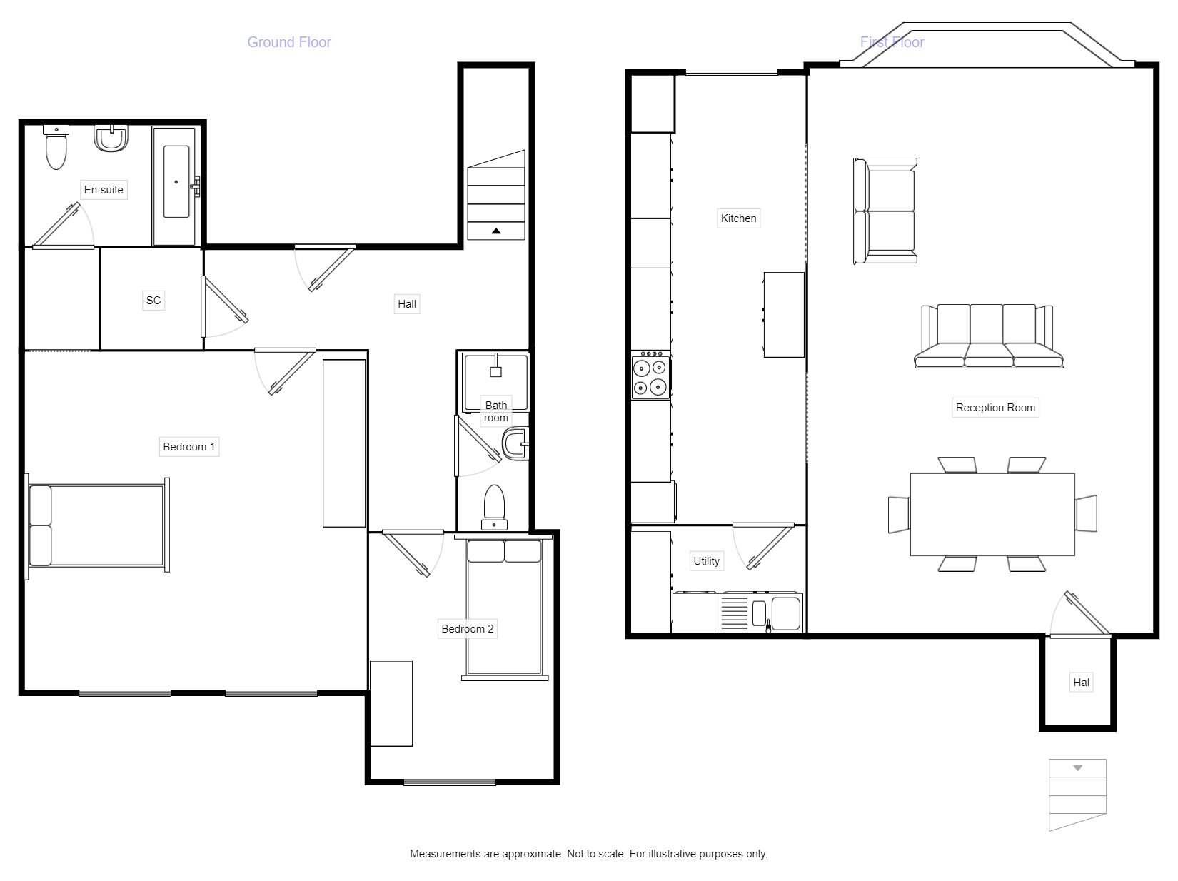 Floorplan of 2 bedroom  Flat for sale, Falkner Square, Liverpool, Merseyside, L8