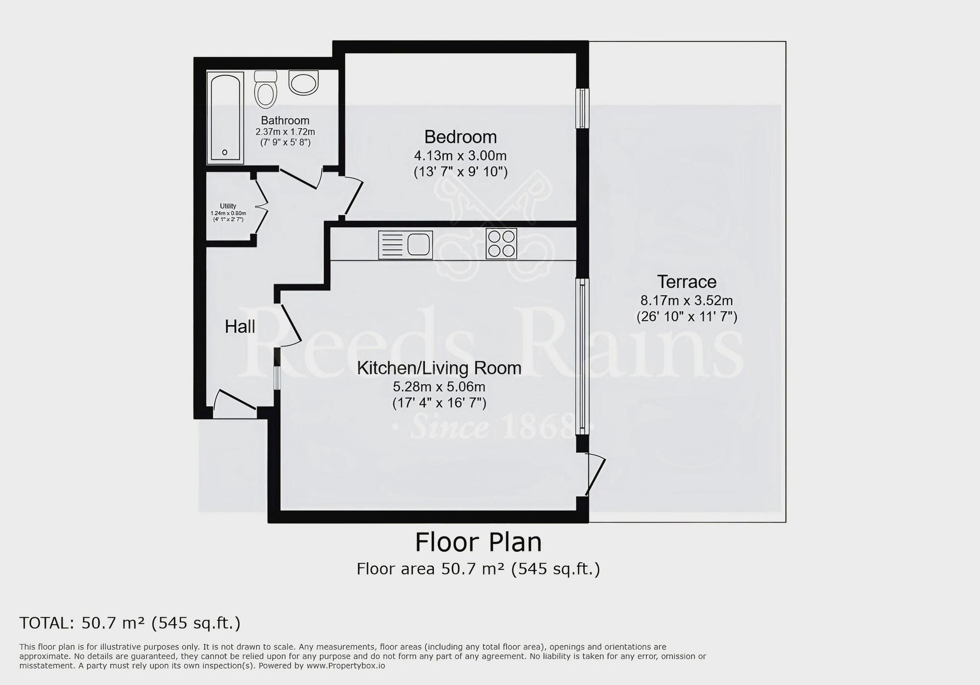 Floorplan of 1 bedroom  Flat for sale, William Jessop Way, Liverpool, Merseyside, L3
