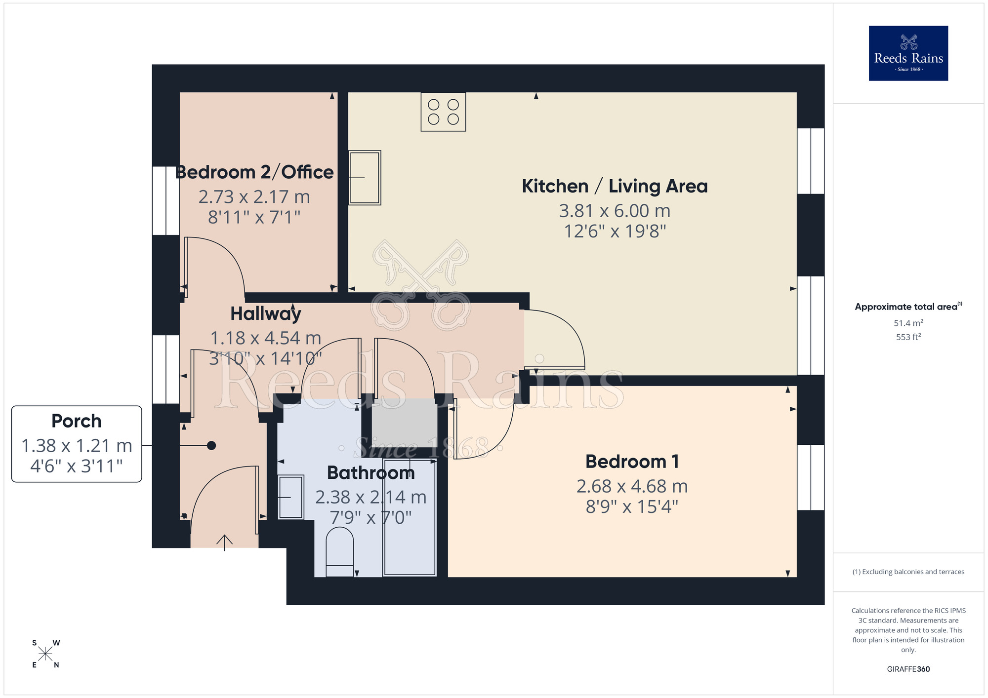 Floorplan of 2 bedroom Flat for sale, Arch View Crescent, Liverpool, Merseyside, L1