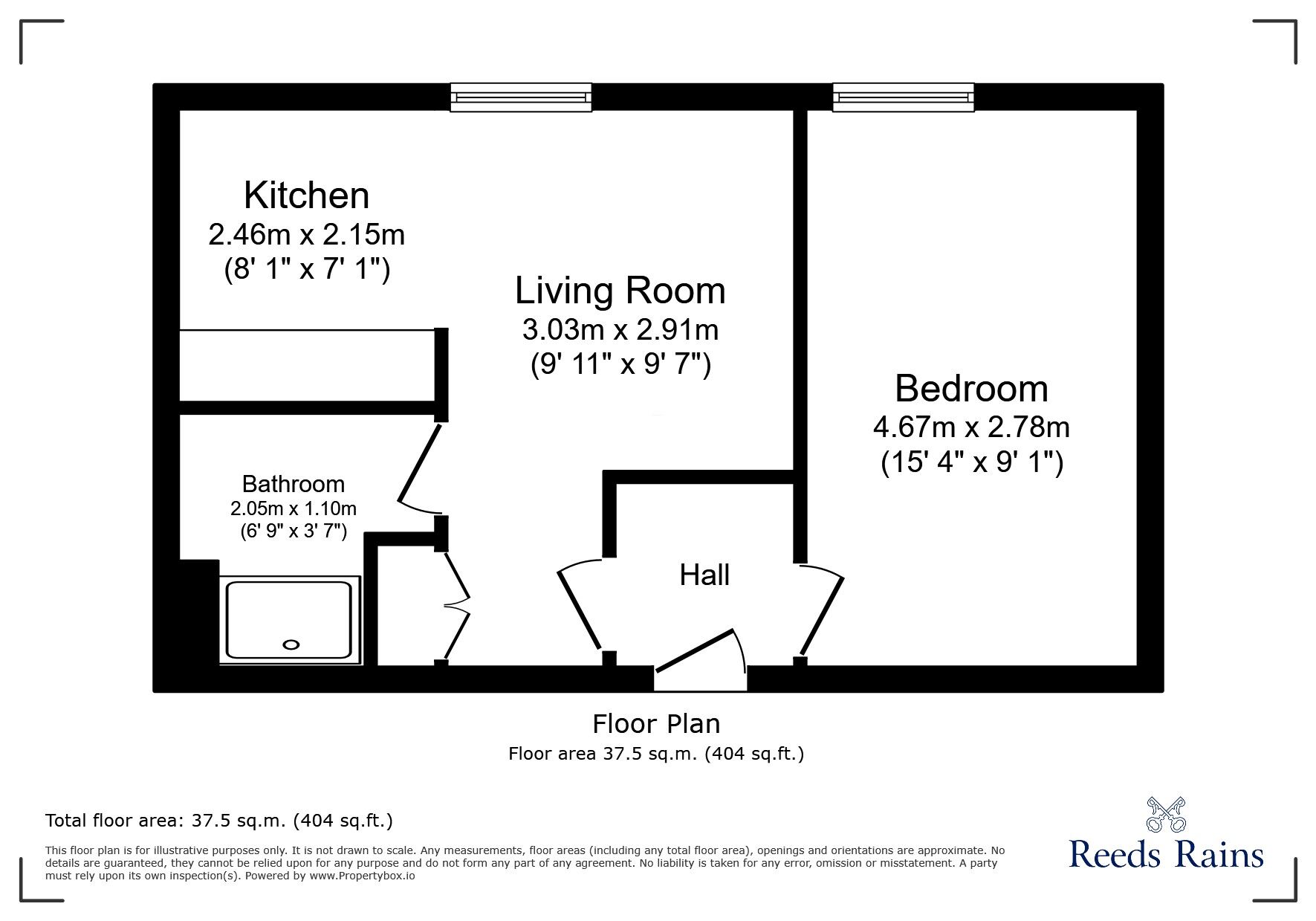 Floorplan of 1 bedroom  Flat for sale, Nation Way, Liverpool, Merseyside, L1