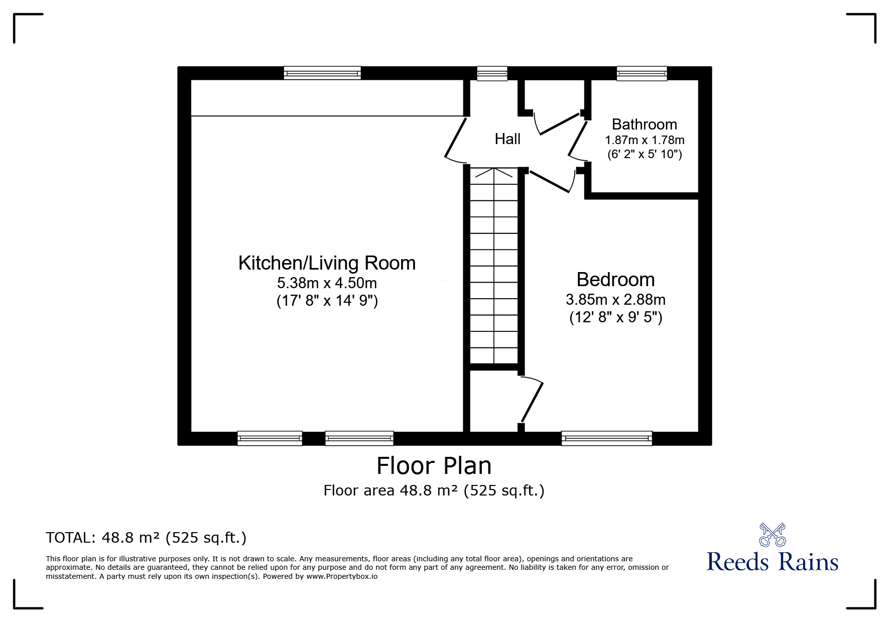Floorplan of 1 bedroom  Flat for sale, Mainsail Close, Liverpool, Merseyside, L3