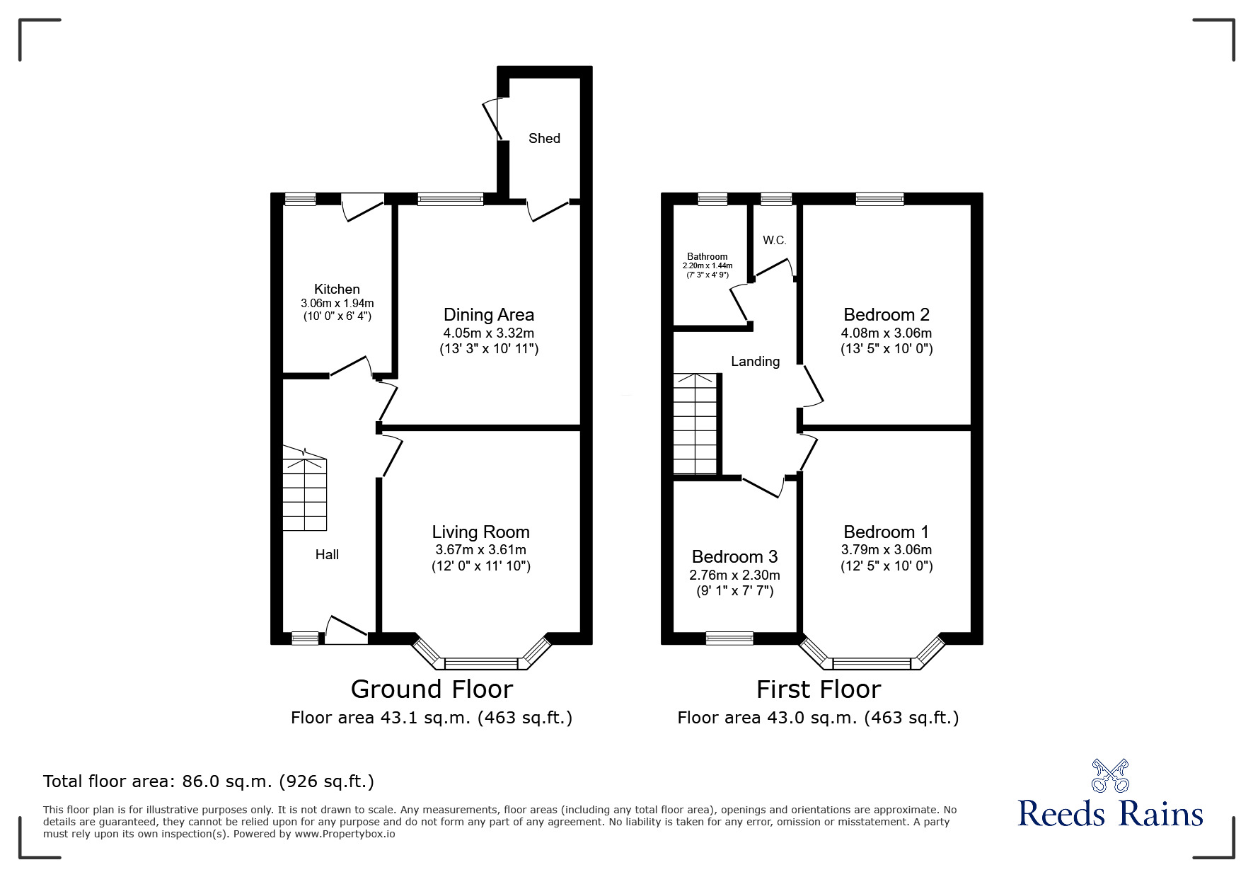 Floorplan of 3 bedroom Mid Terrace House for sale, Skipton Road, Anfield, Merseyside, L4